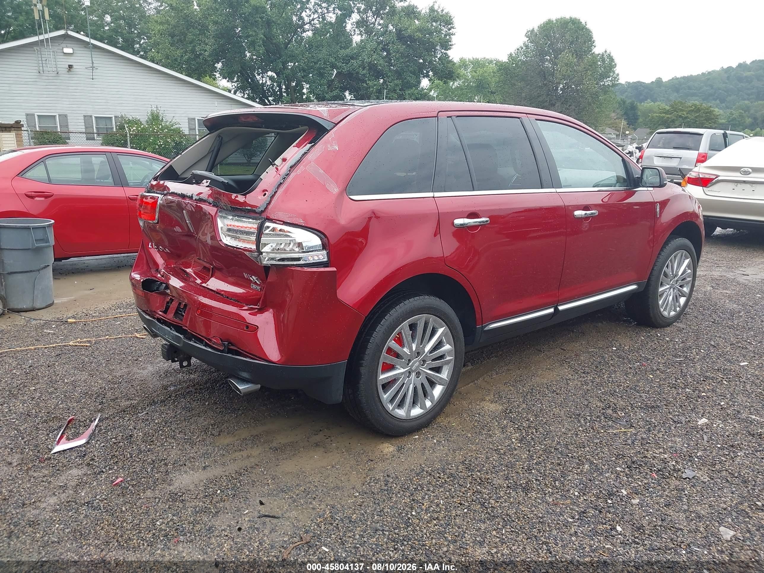 2013 Lincoln Mkx   Red vin: 2LMDJ8JK0DBL11204