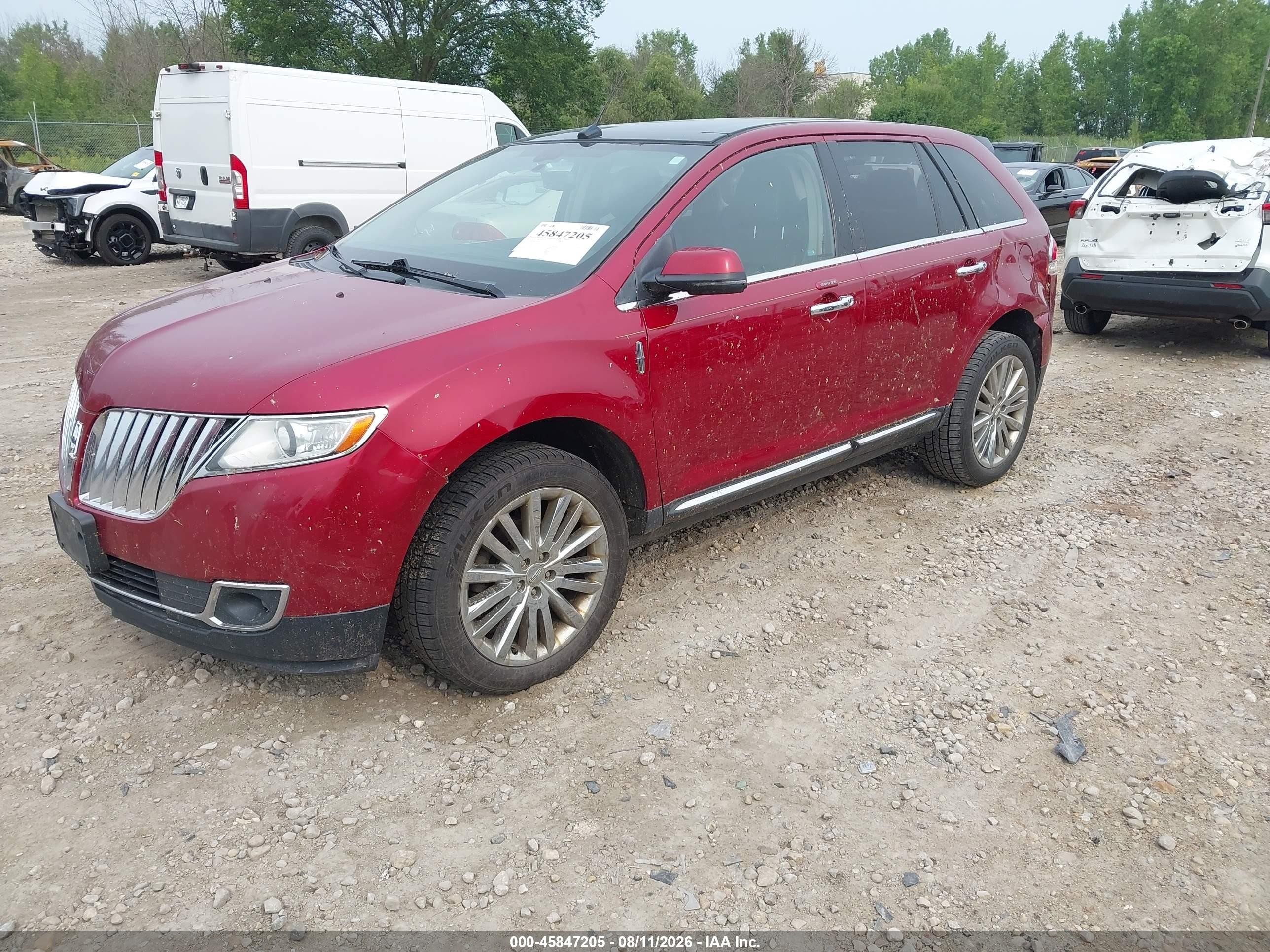2013 Lincoln Mkx   Burgundy vin: 2LMDJ8JK0DBL45322