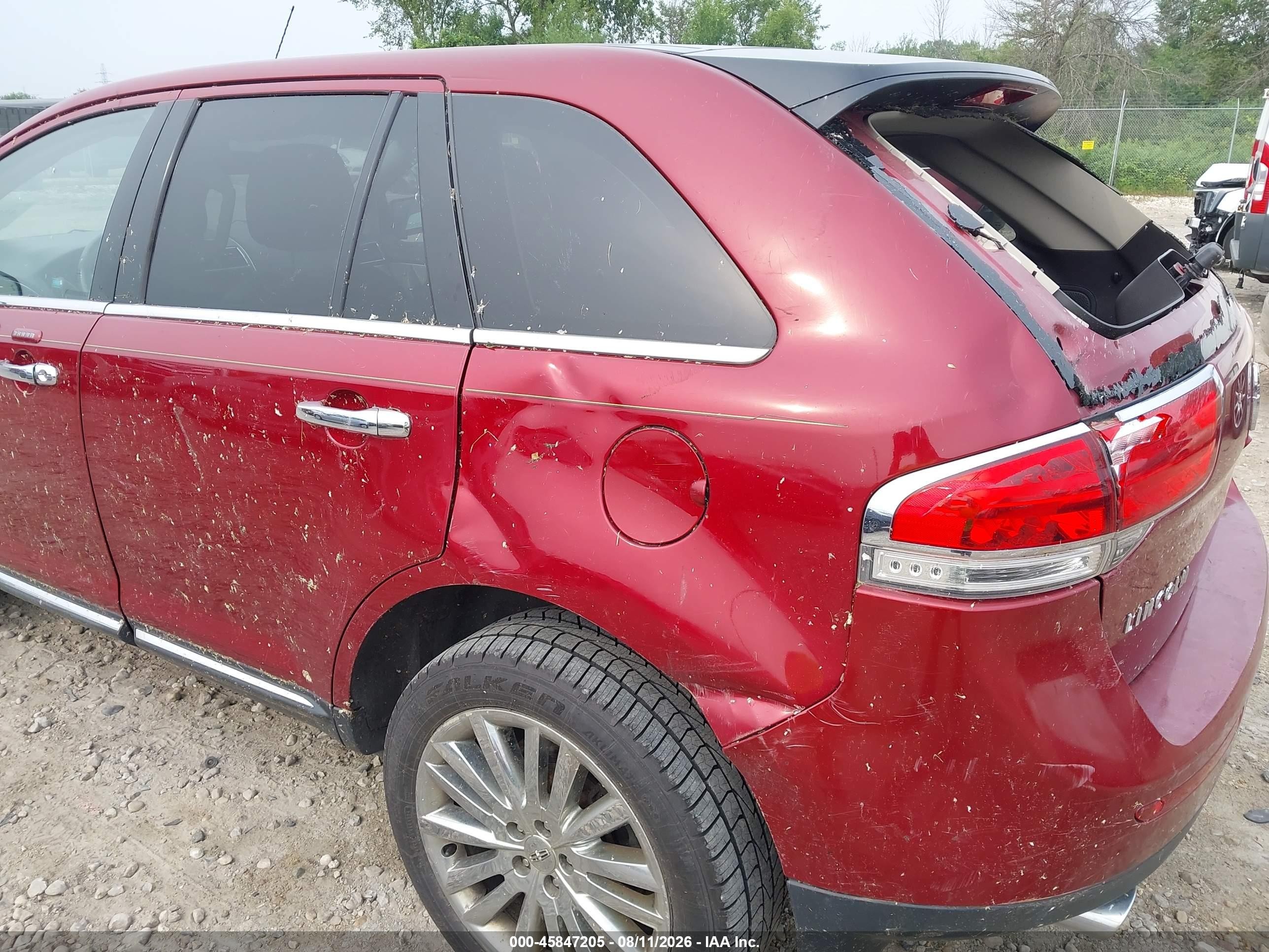 2013 Lincoln Mkx   Burgundy vin: 2LMDJ8JK0DBL45322