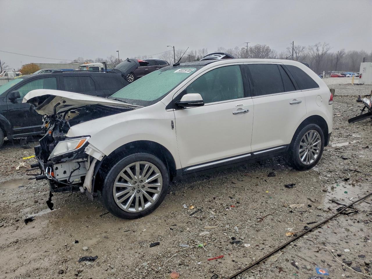 2014 Lincoln Mkx Белый vin: 2LMDJ8JK0EBL13911