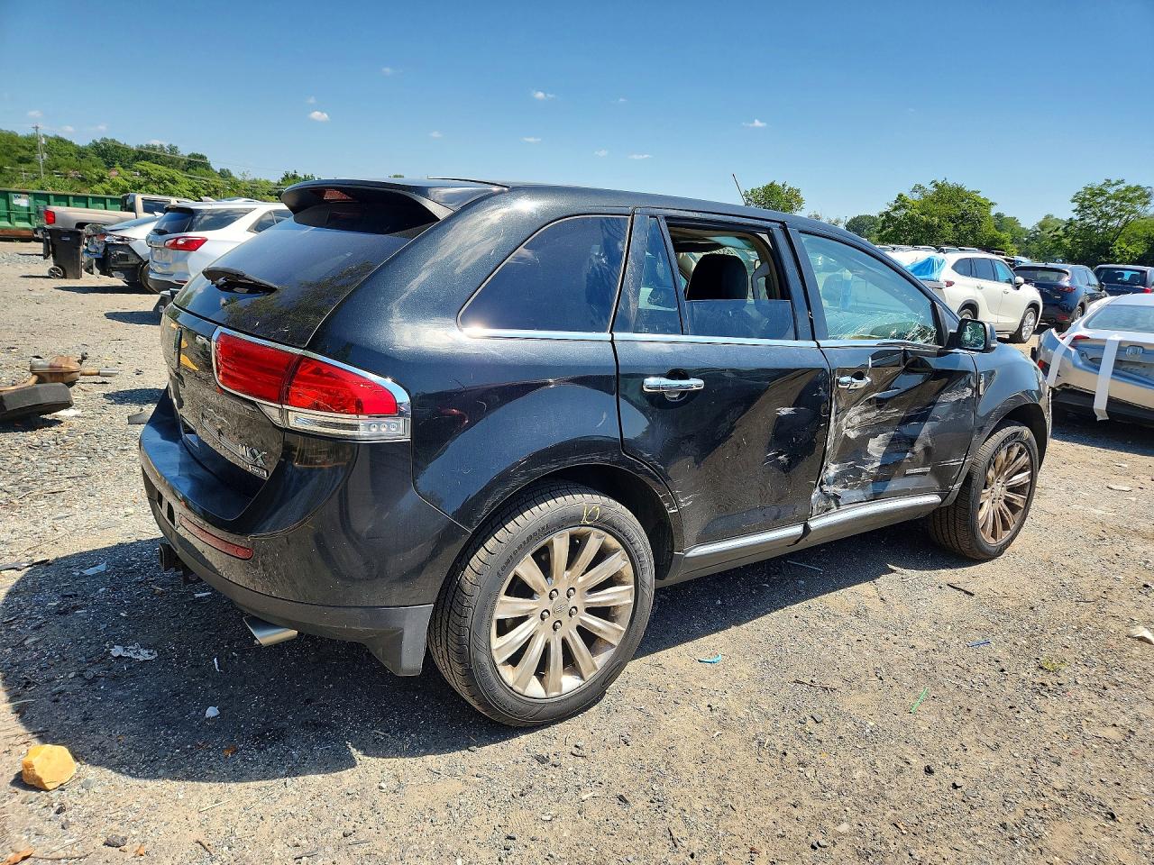 2012 Lincoln Mkx Black vin: 2LMDJ8JK1CBL13106