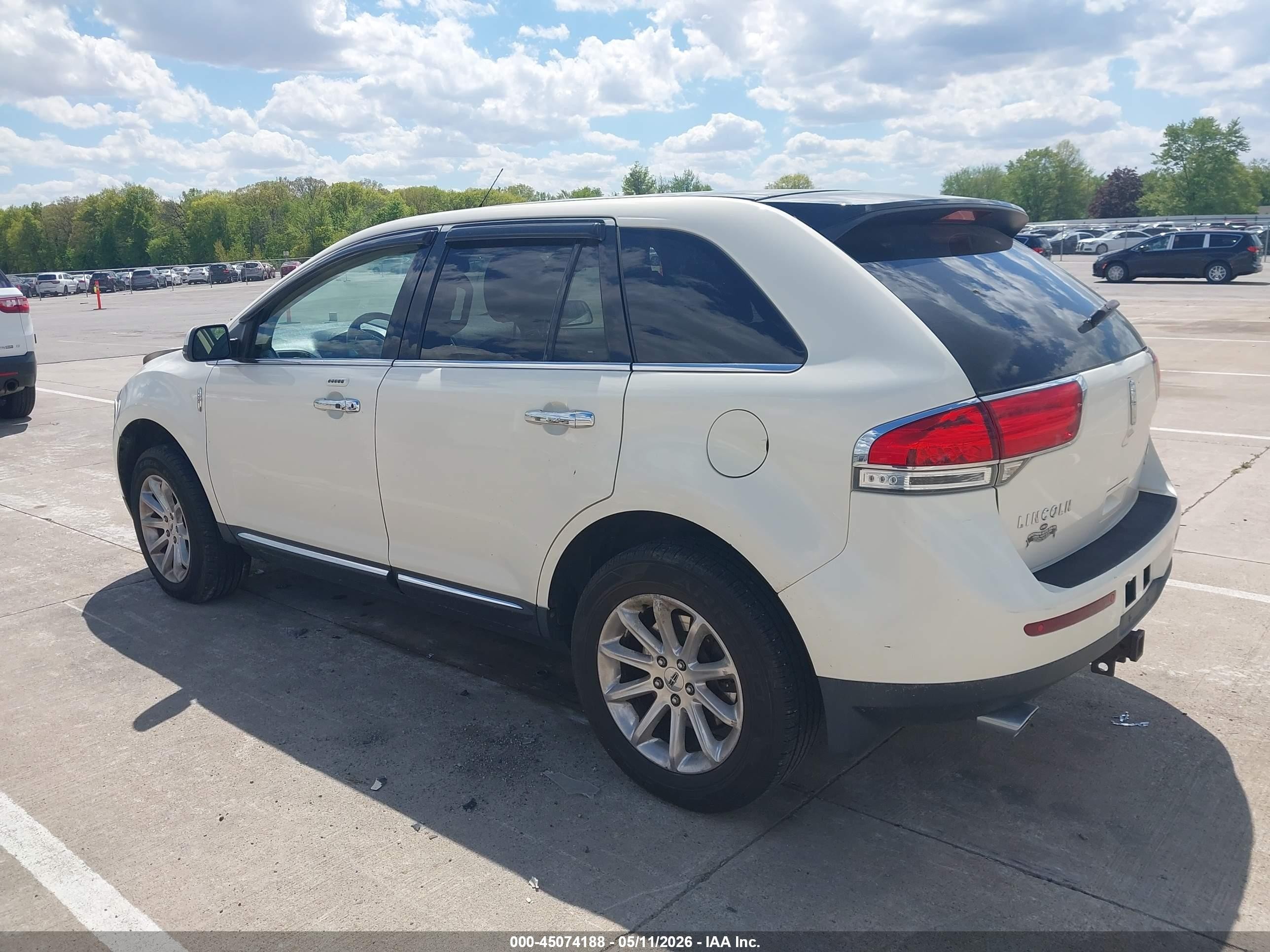 2013 Lincoln Mkx White vin: 2LMDJ8JK1DBL13432