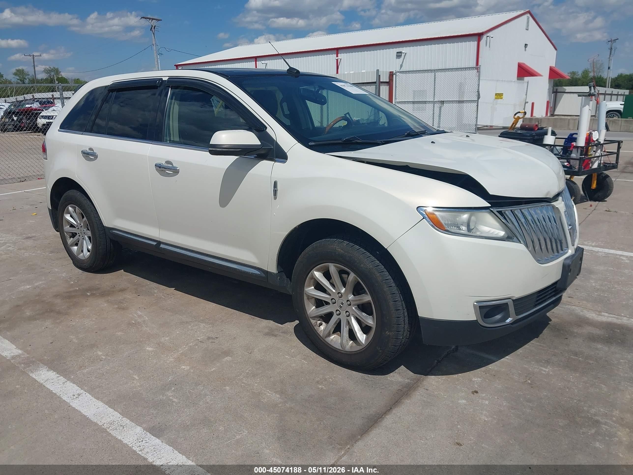 2013 Lincoln Mkx White vin: 2LMDJ8JK1DBL13432