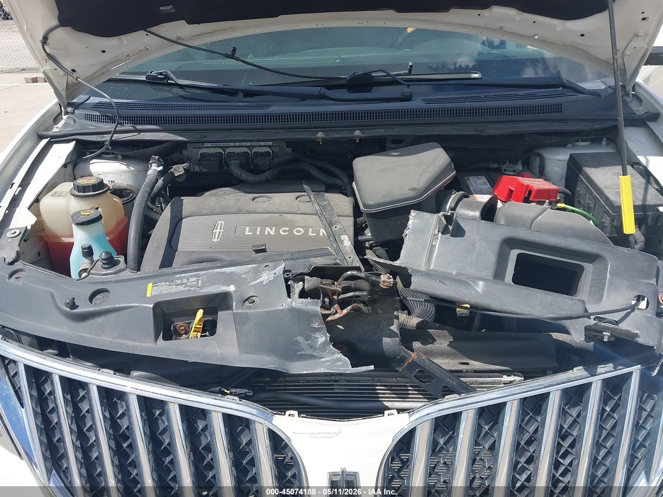 2013 Lincoln Mkx White vin: 2LMDJ8JK1DBL13432