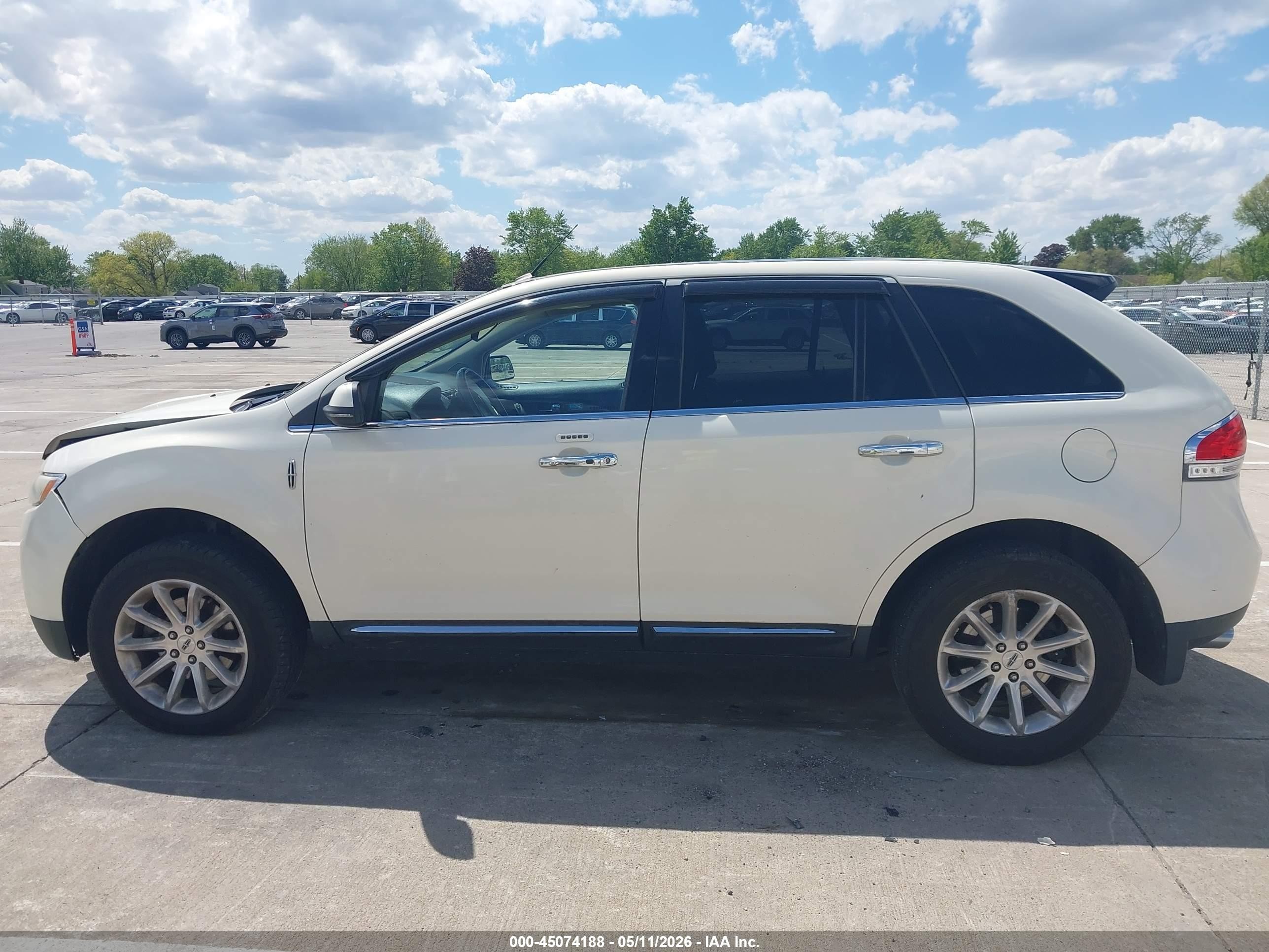 2013 Lincoln Mkx White vin: 2LMDJ8JK1DBL13432