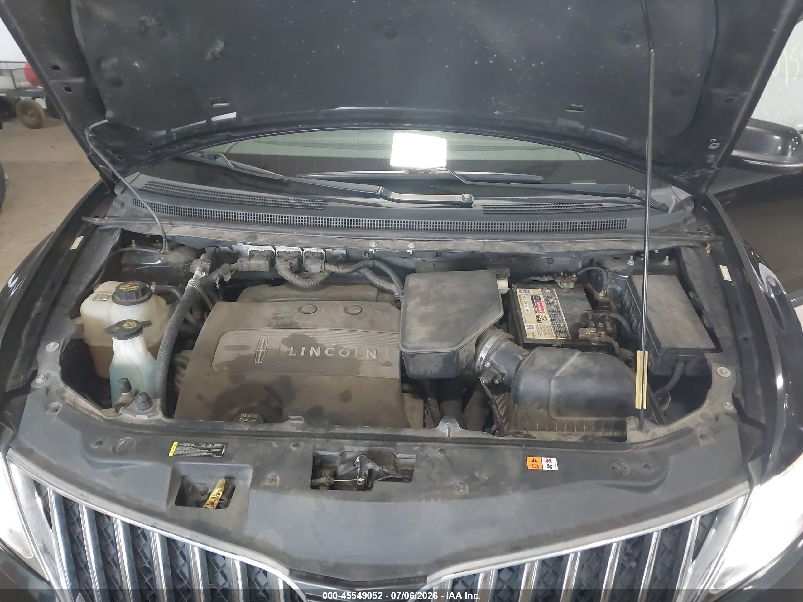 2013 Lincoln Mkx   Black vin: 2LMDJ8JK1DBL17013