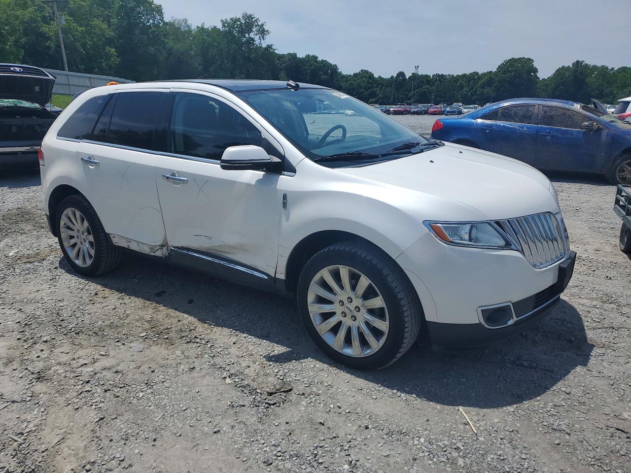 2013 Lincoln Mkx White vin: 2LMDJ8JK1DBL25015
