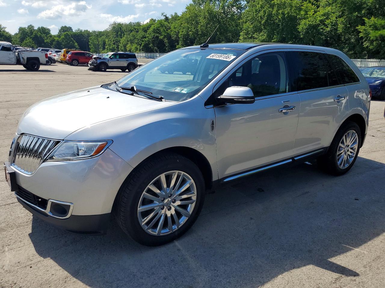 2013 Lincoln Mkx Silver vin: 2LMDJ8JK1DBL40341