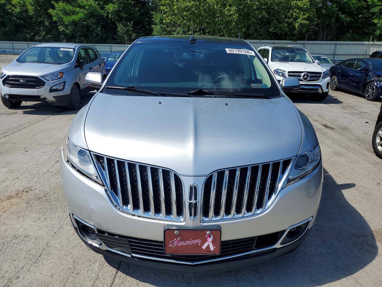 2013 Lincoln Mkx Silver vin: 2LMDJ8JK1DBL40341