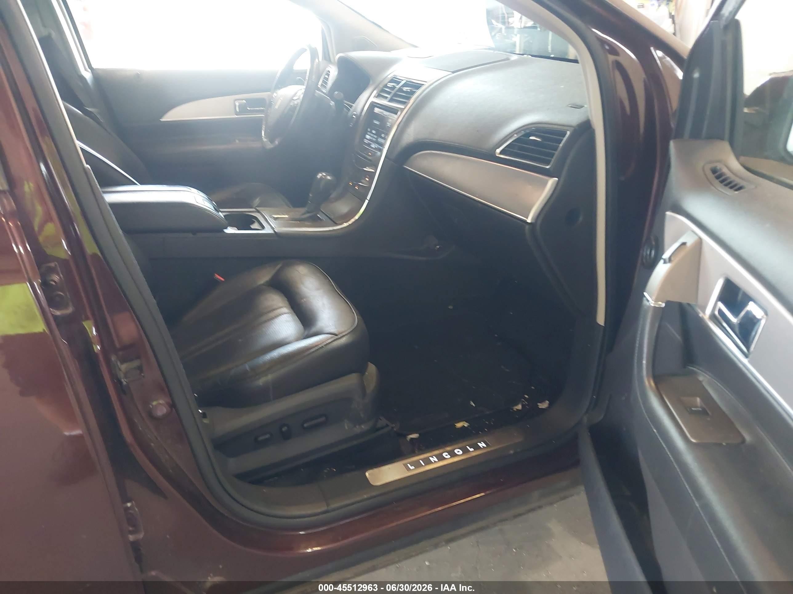 2012 Lincoln Mkx   Burgundy vin: 2LMDJ8JK2CBL14815