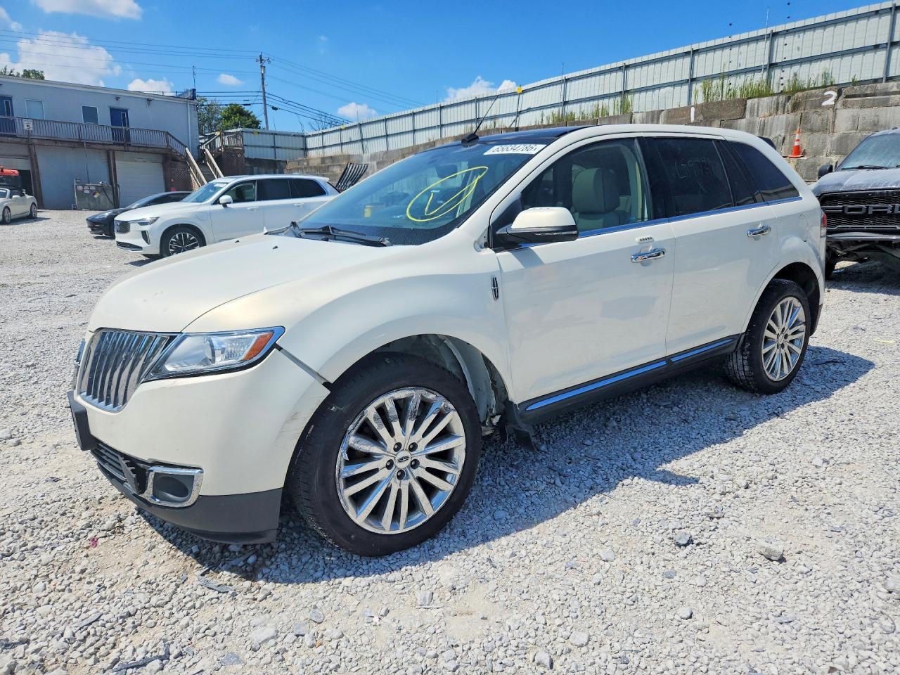 2013 Lincoln Mkx White vin: 2LMDJ8JK2DBL09731