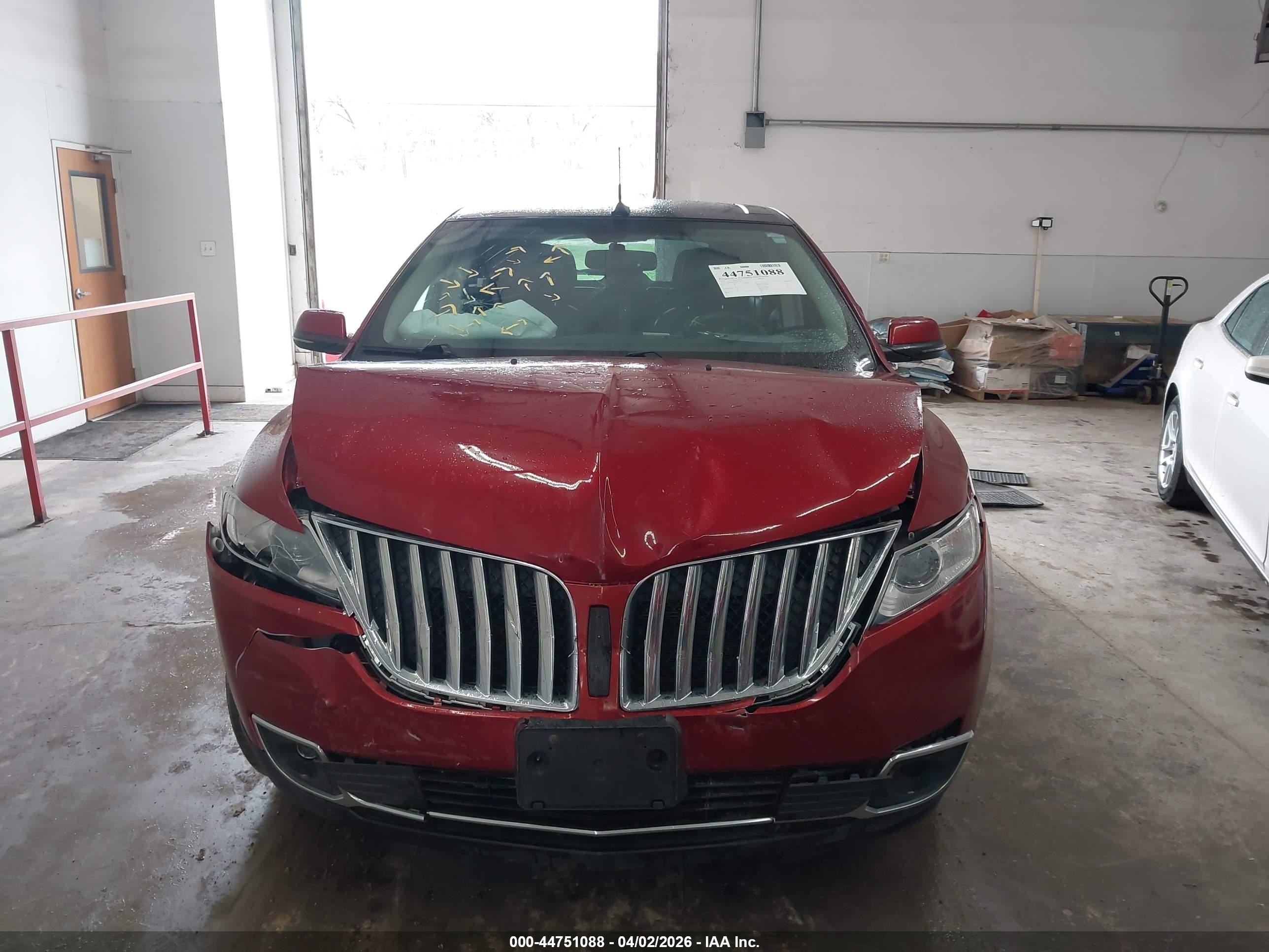 2013 Lincoln Mkx   Red vin: 2LMDJ8JK2DBL14363