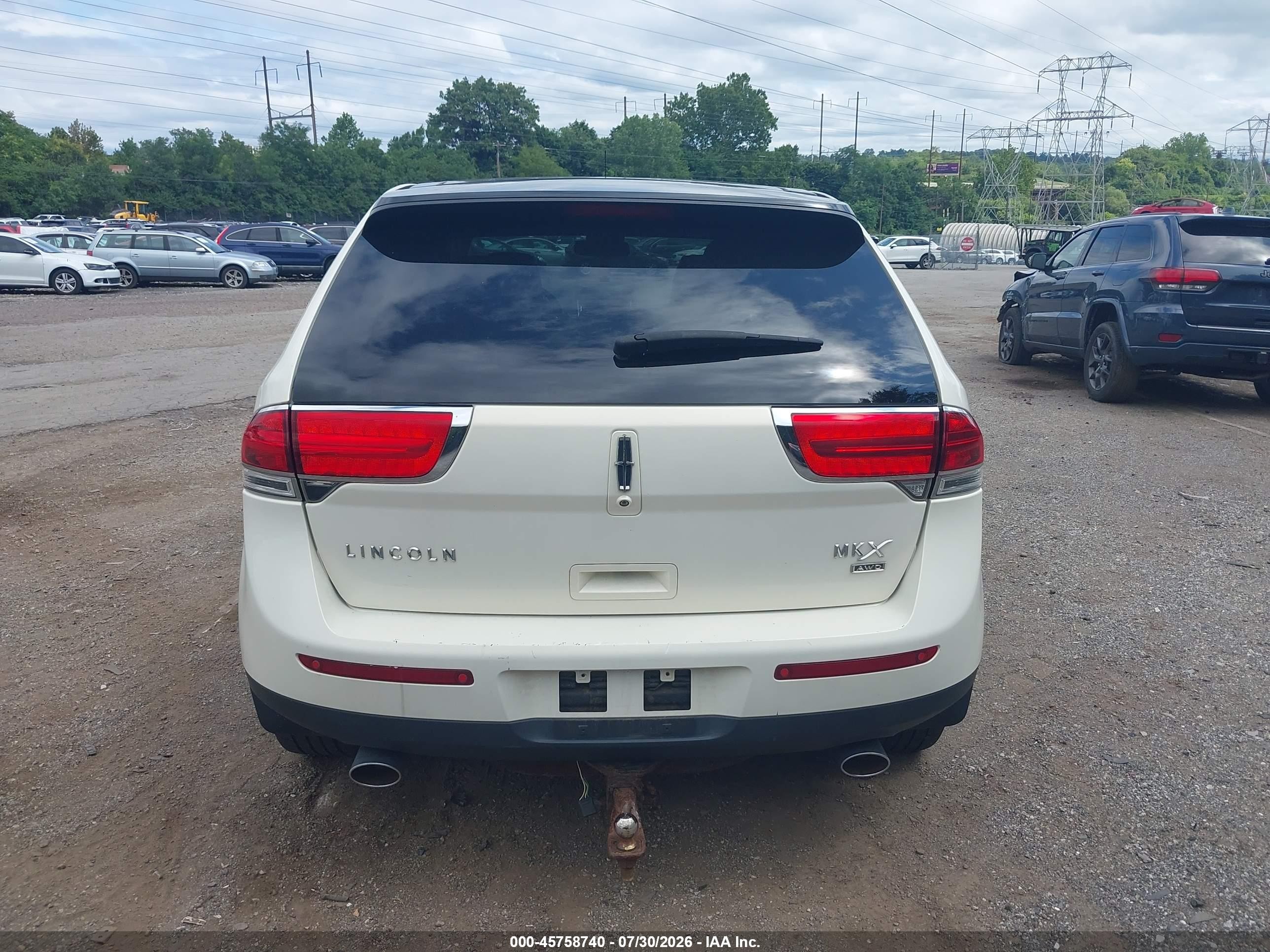 2013 Lincoln Mkx   White vin: 2LMDJ8JK2DBL47301
