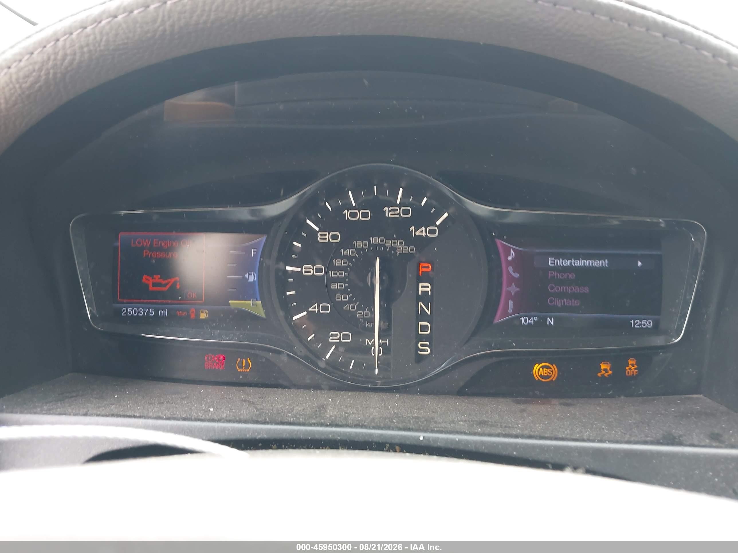 2013 Lincoln Mkx   Серебряный vin: 2LMDJ8JK3DBL12749