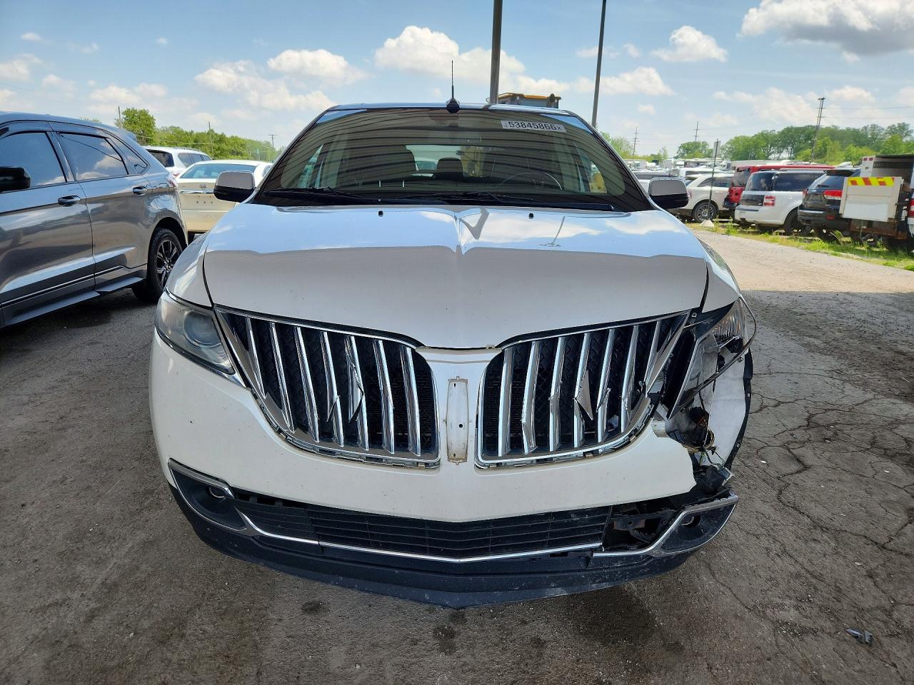 2013 Lincoln Mkx White vin: 2LMDJ8JK3DBL20754