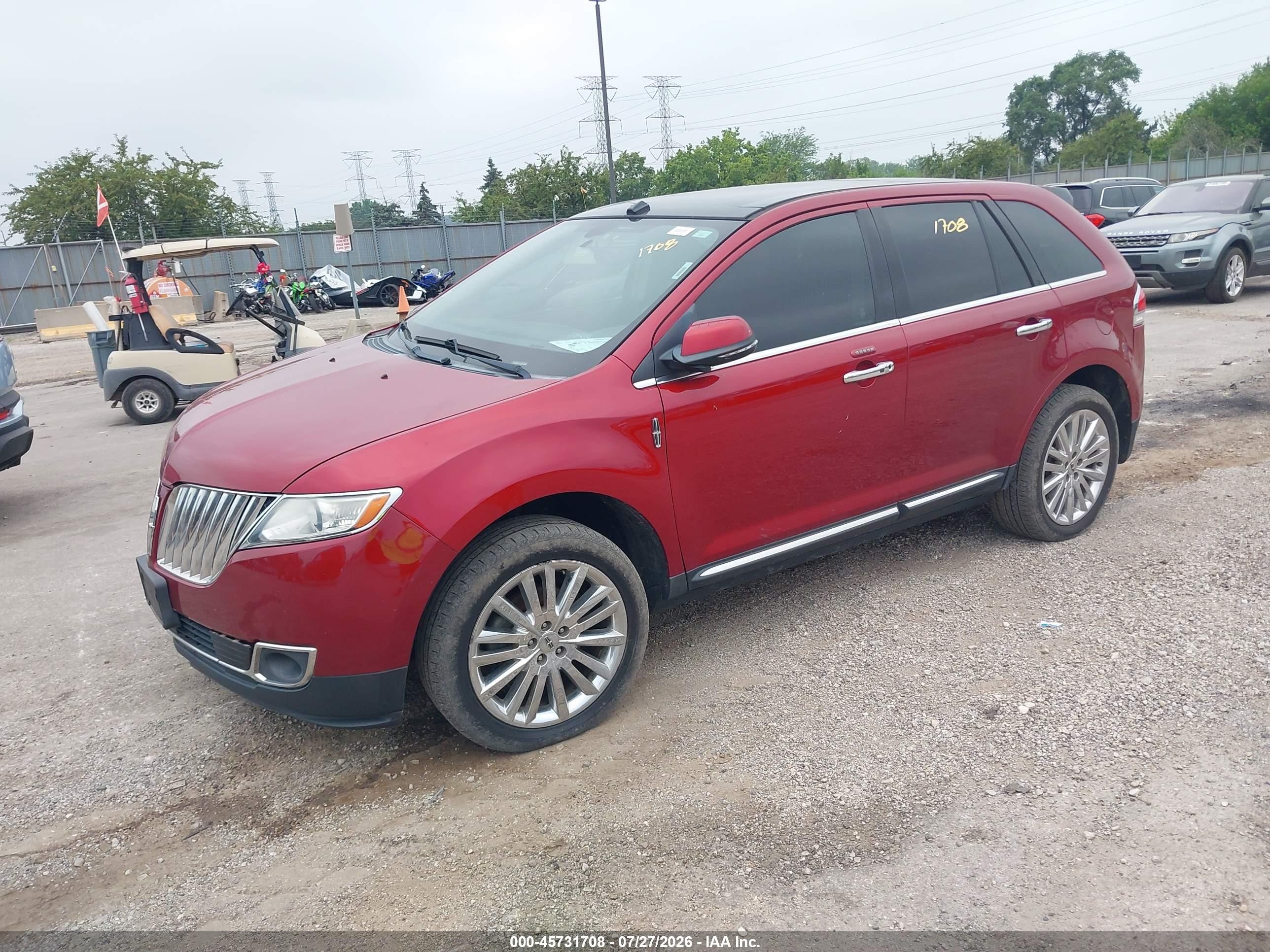 2013 Lincoln Mkx   Burgundy vin: 2LMDJ8JK3DBL38445