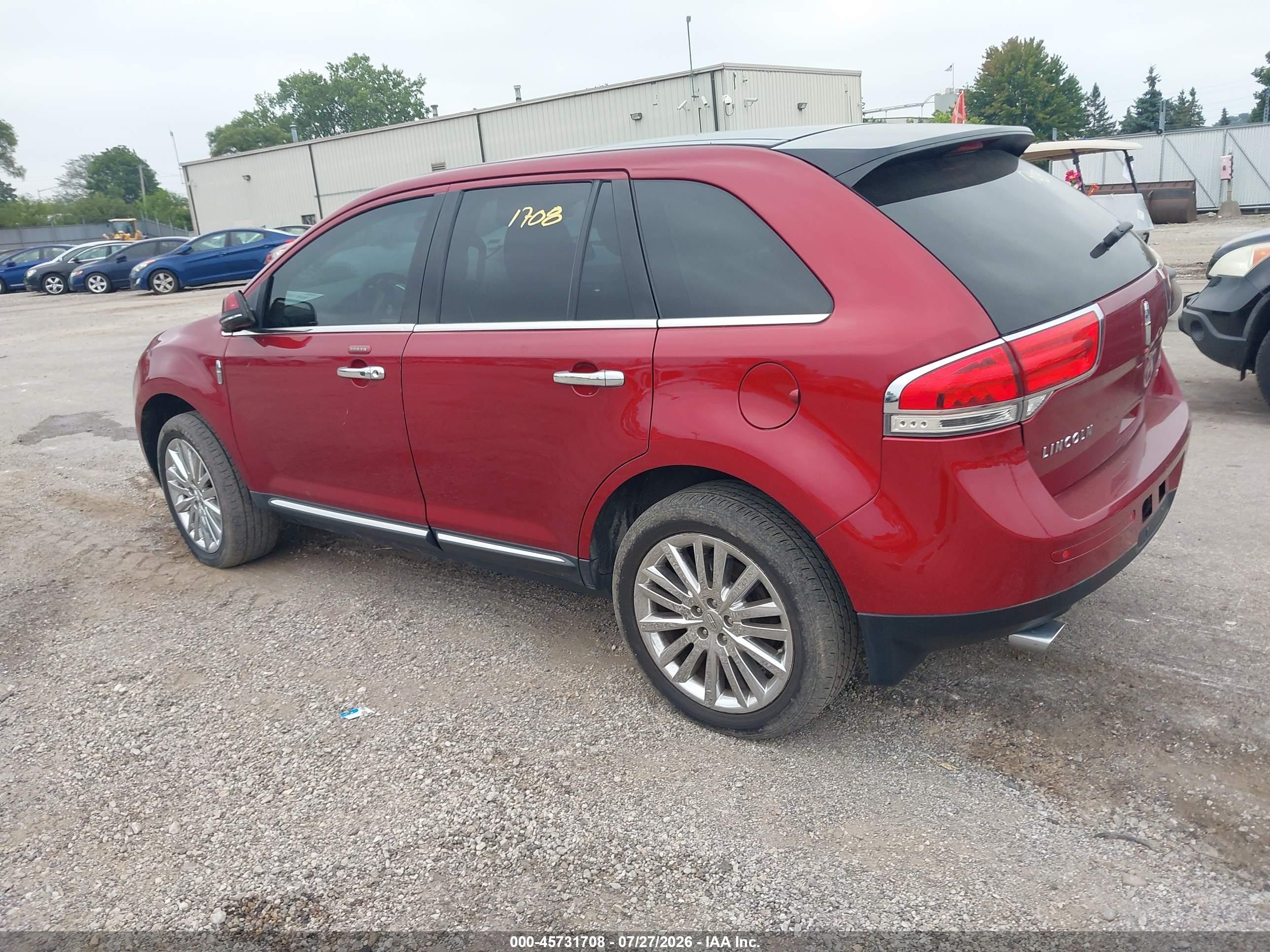 2013 Lincoln Mkx   Burgundy vin: 2LMDJ8JK3DBL38445
