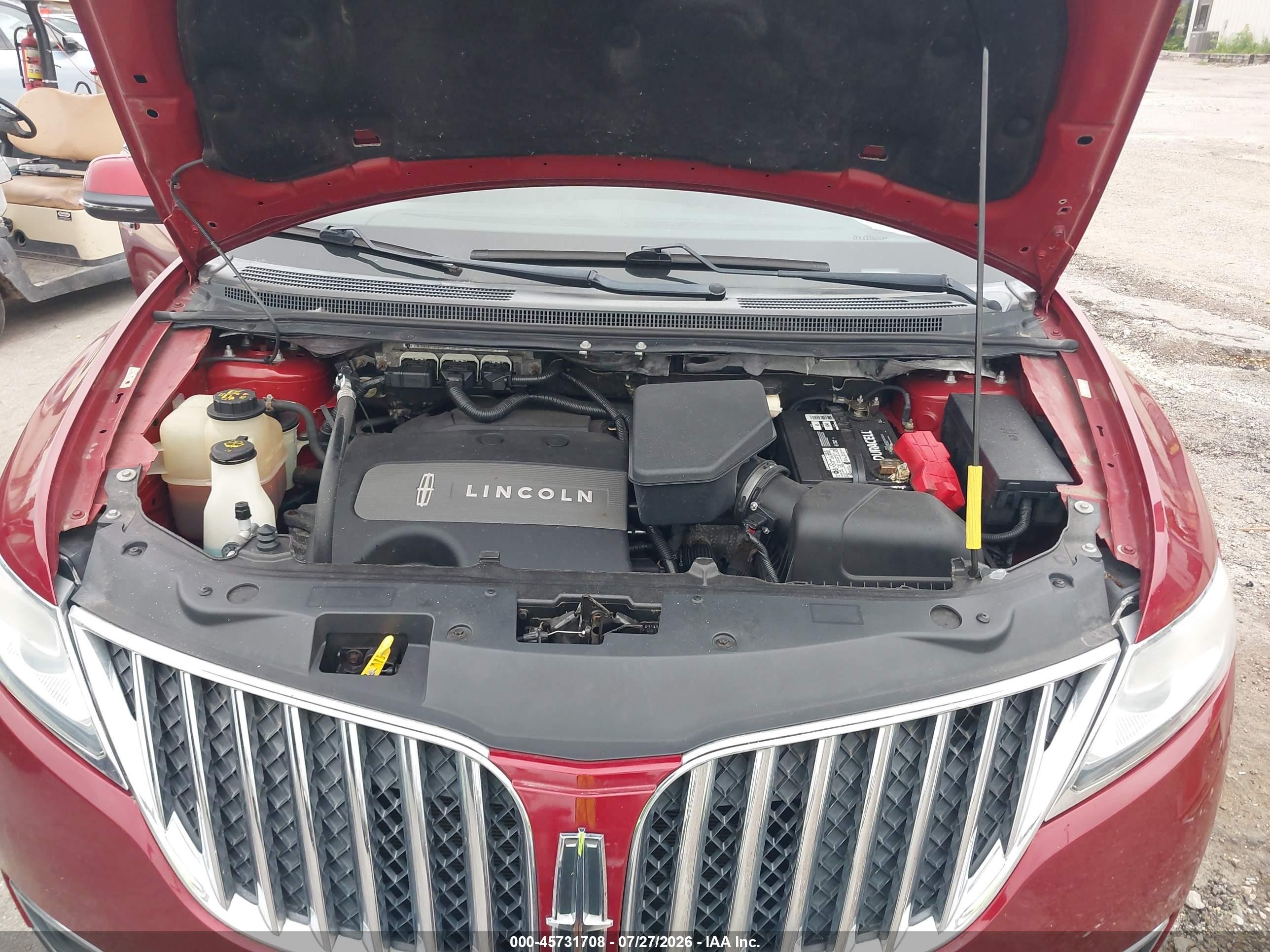 2013 Lincoln Mkx   Burgundy vin: 2LMDJ8JK3DBL38445