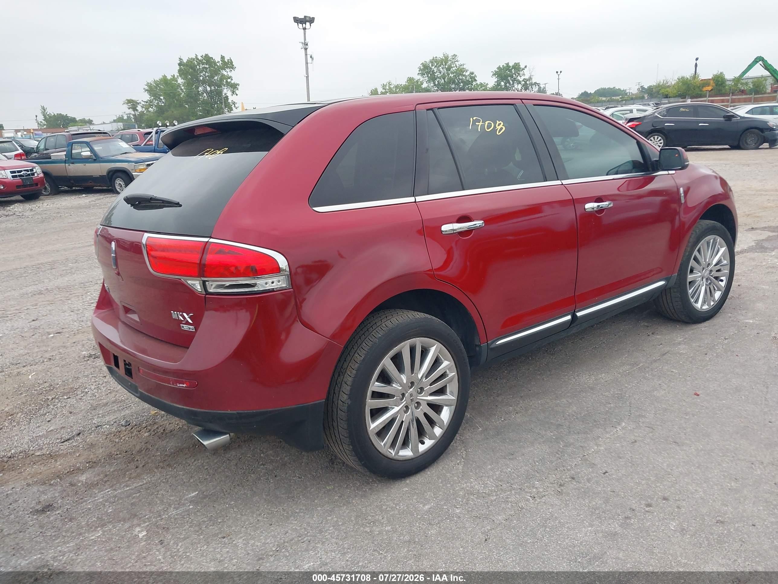 2013 Lincoln Mkx   Burgundy vin: 2LMDJ8JK3DBL38445