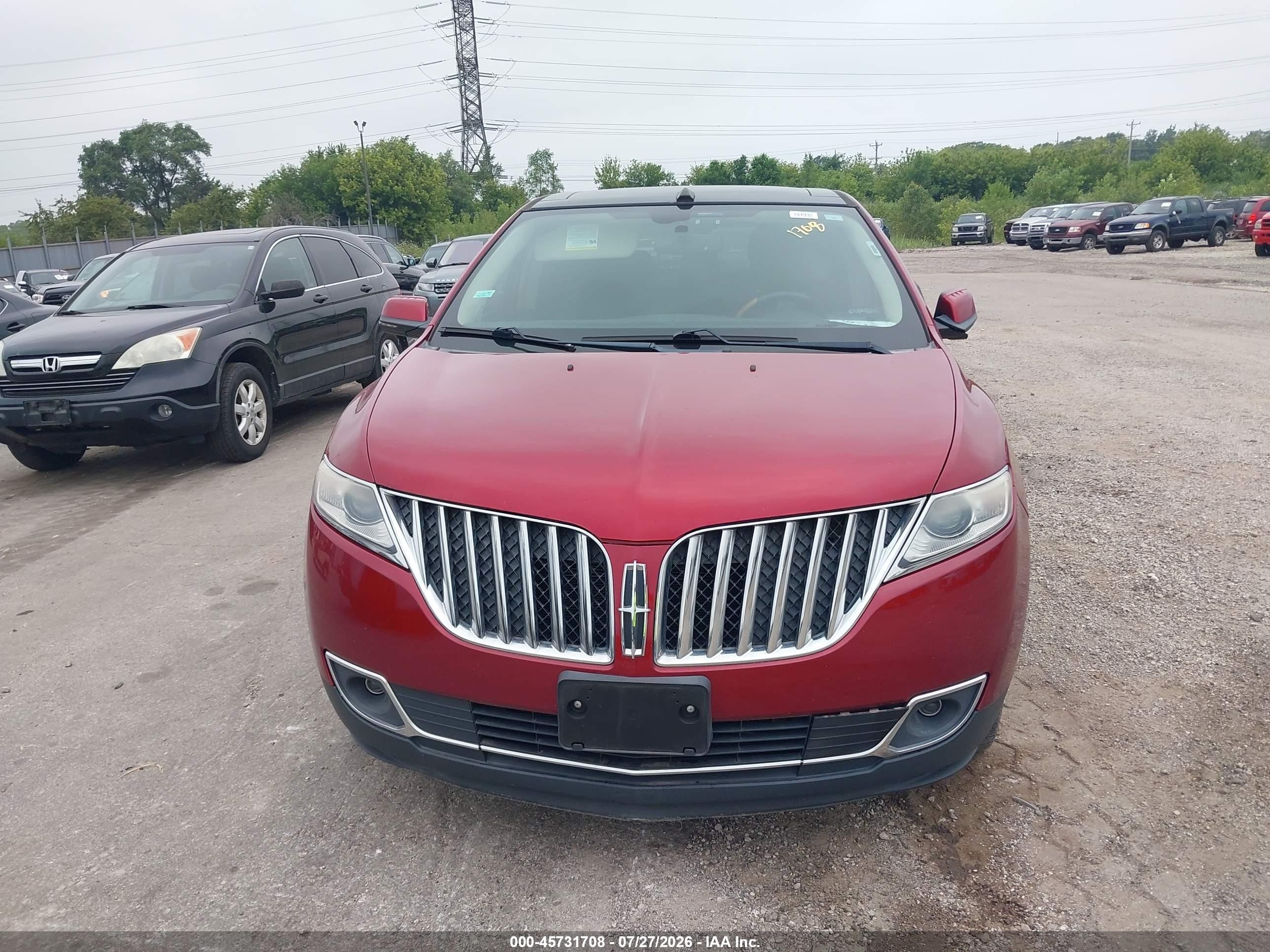 2013 Lincoln Mkx   Burgundy vin: 2LMDJ8JK3DBL38445