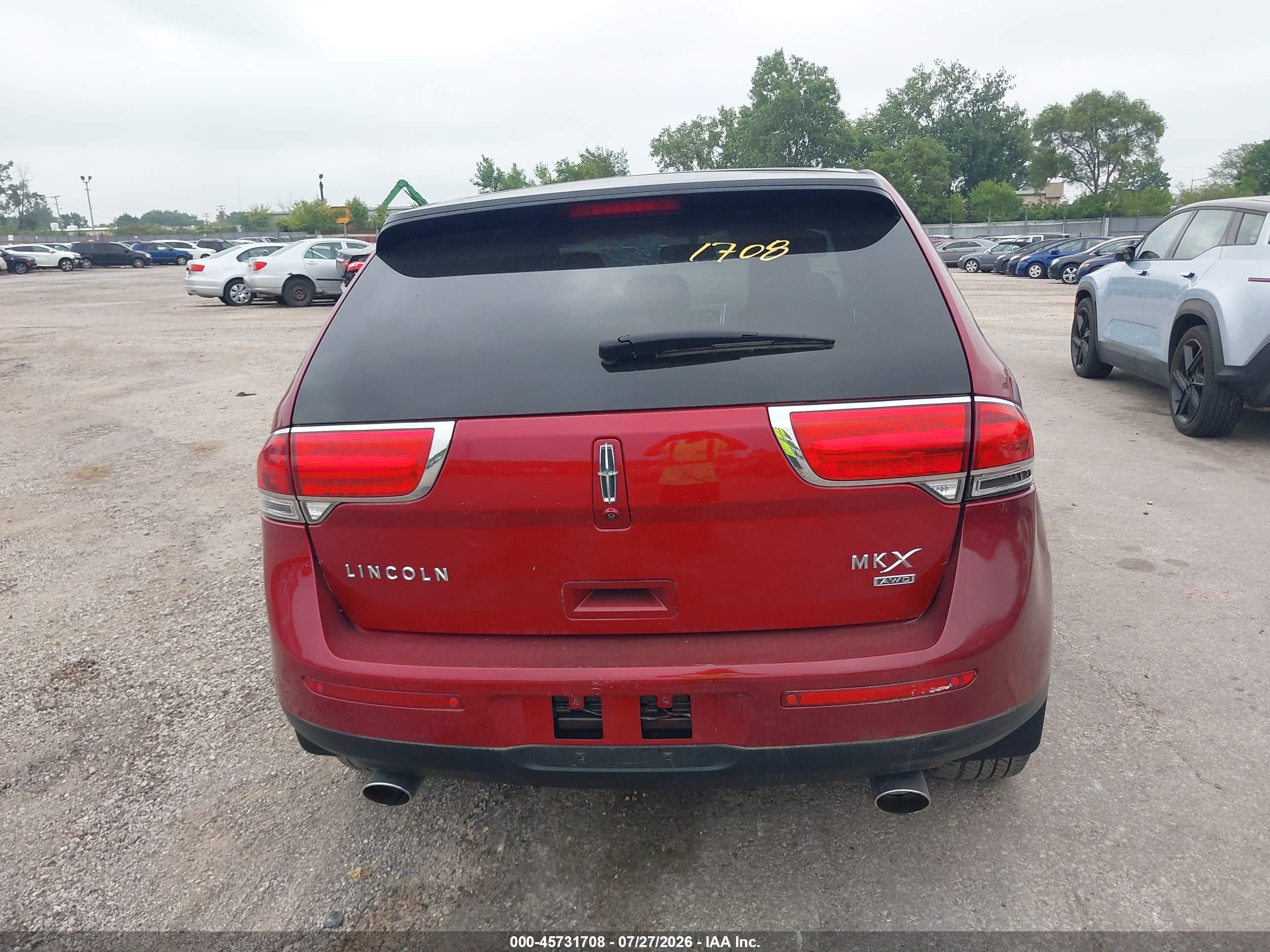 2013 Lincoln Mkx   Burgundy vin: 2LMDJ8JK3DBL38445