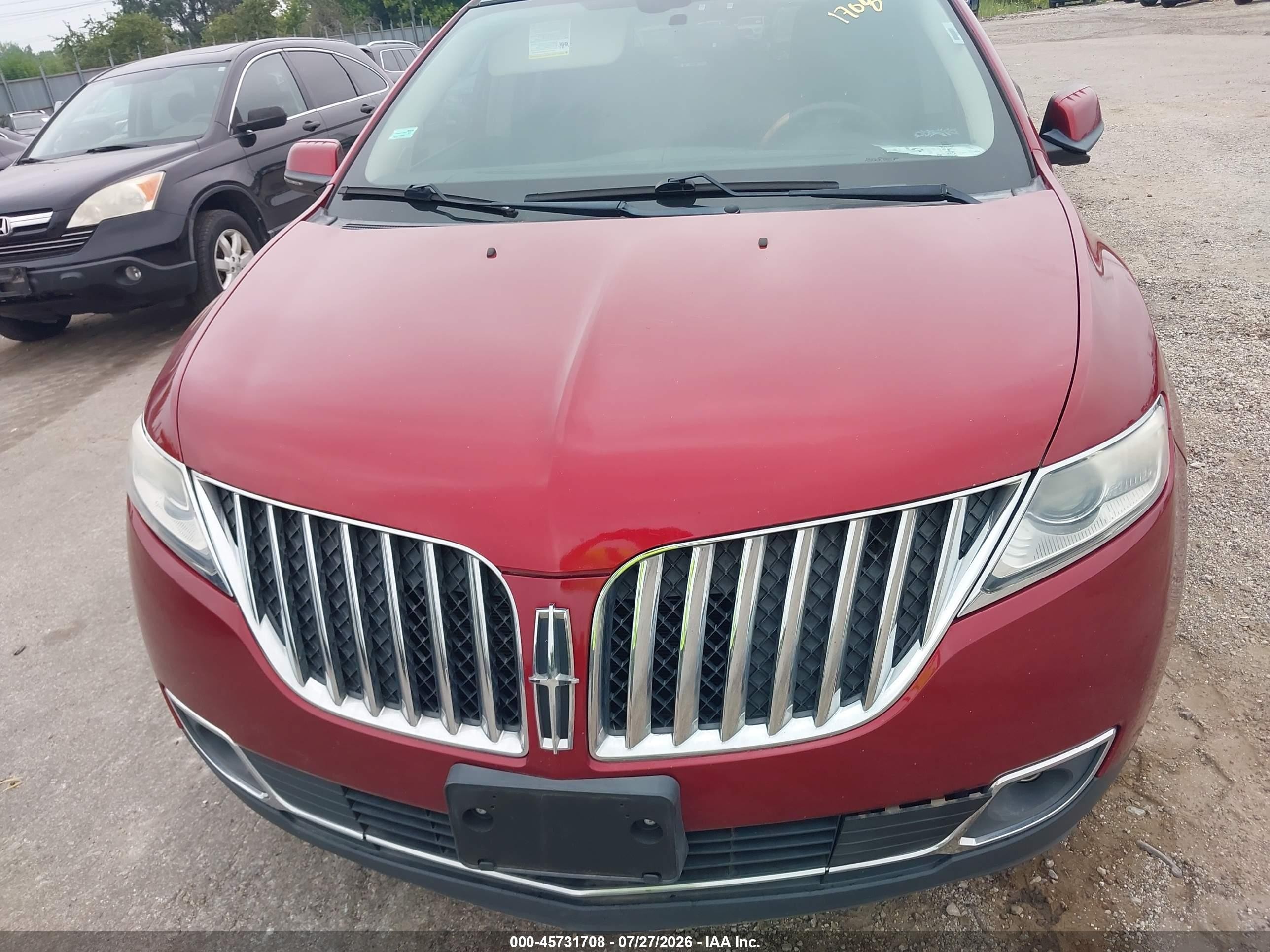 2013 Lincoln Mkx   Burgundy vin: 2LMDJ8JK3DBL38445