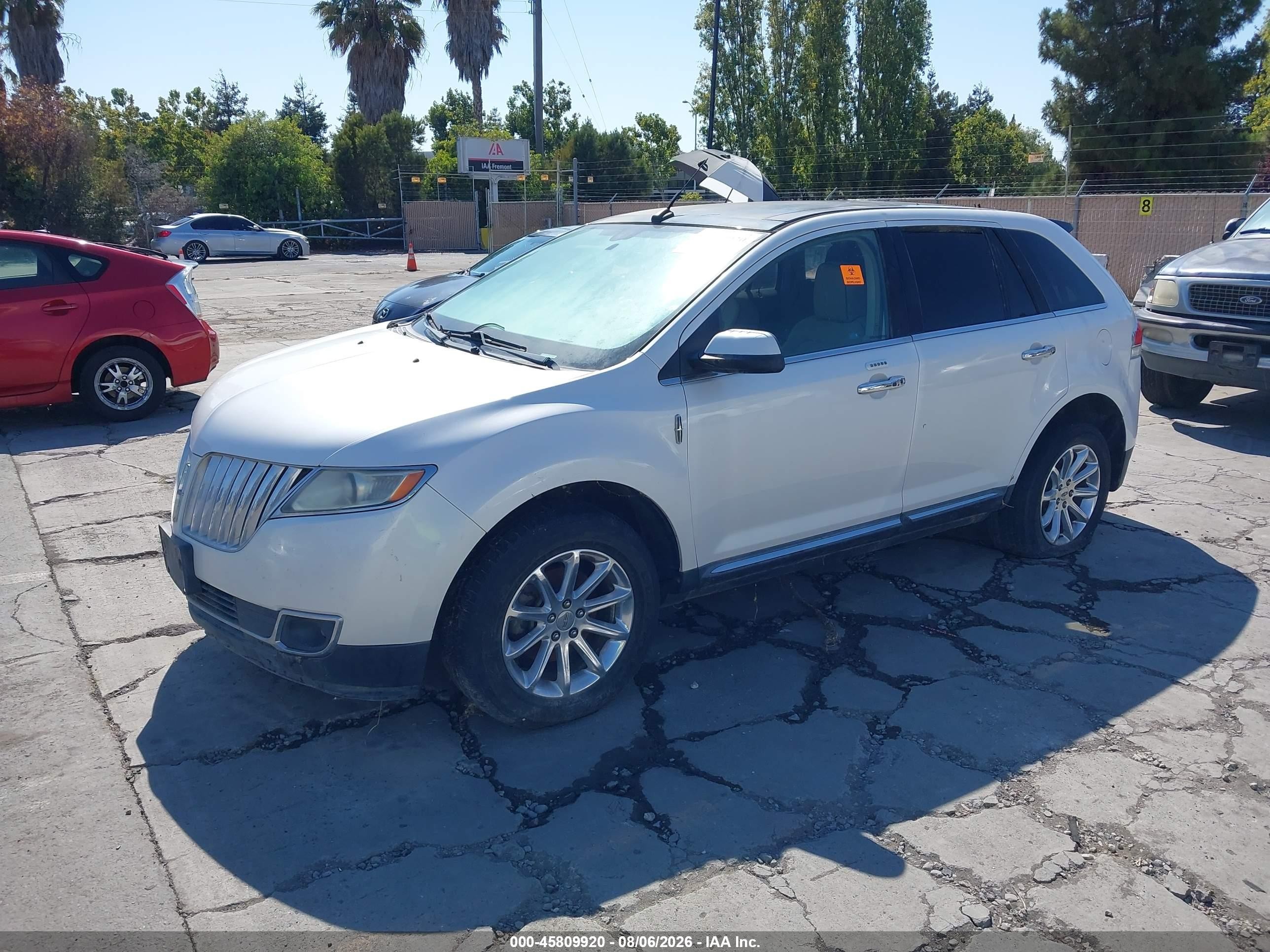 2011 Lincoln Mkx White vin: 2LMDJ8JK4BBJ21192