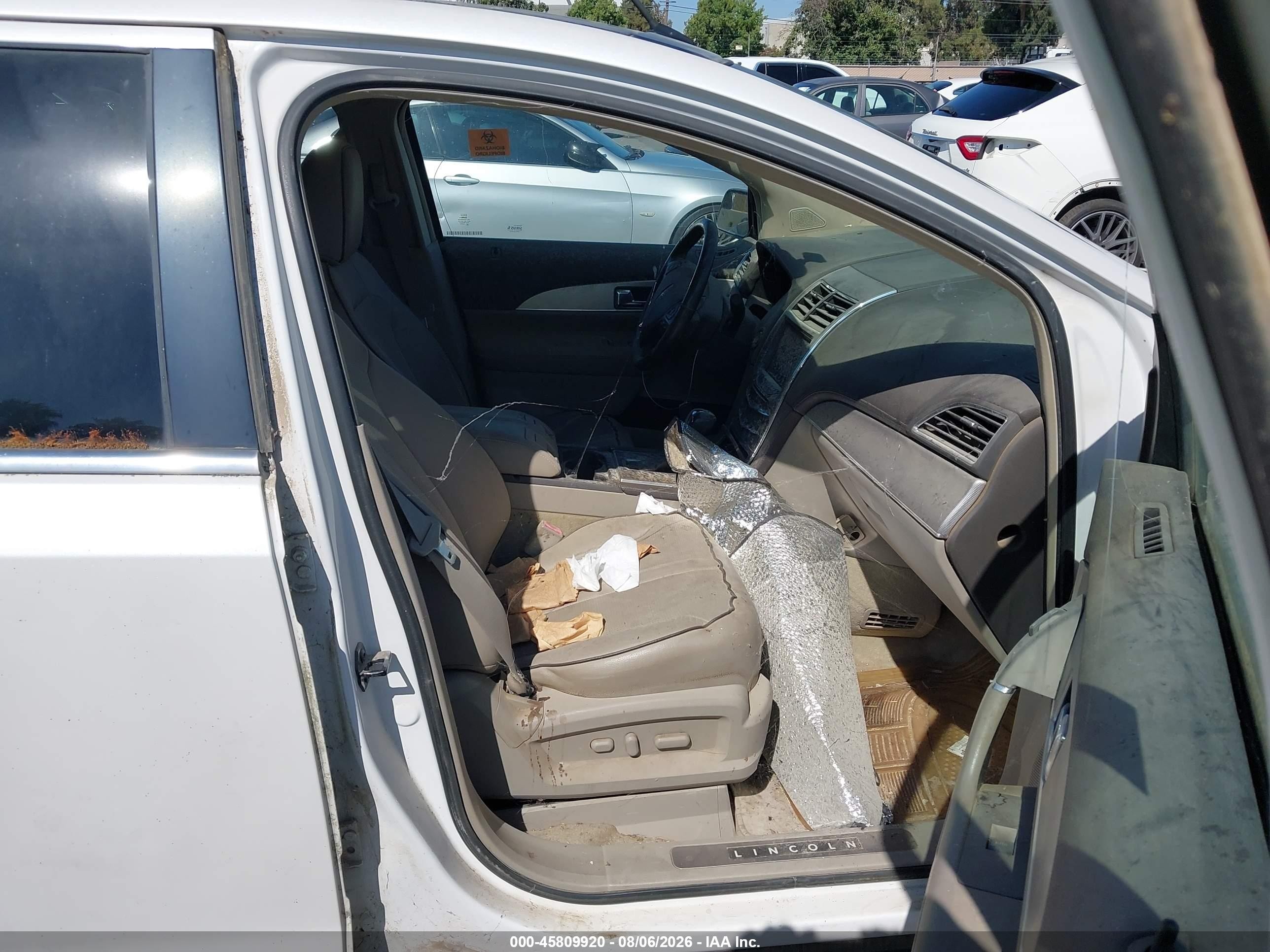 2011 Lincoln Mkx White vin: 2LMDJ8JK4BBJ21192