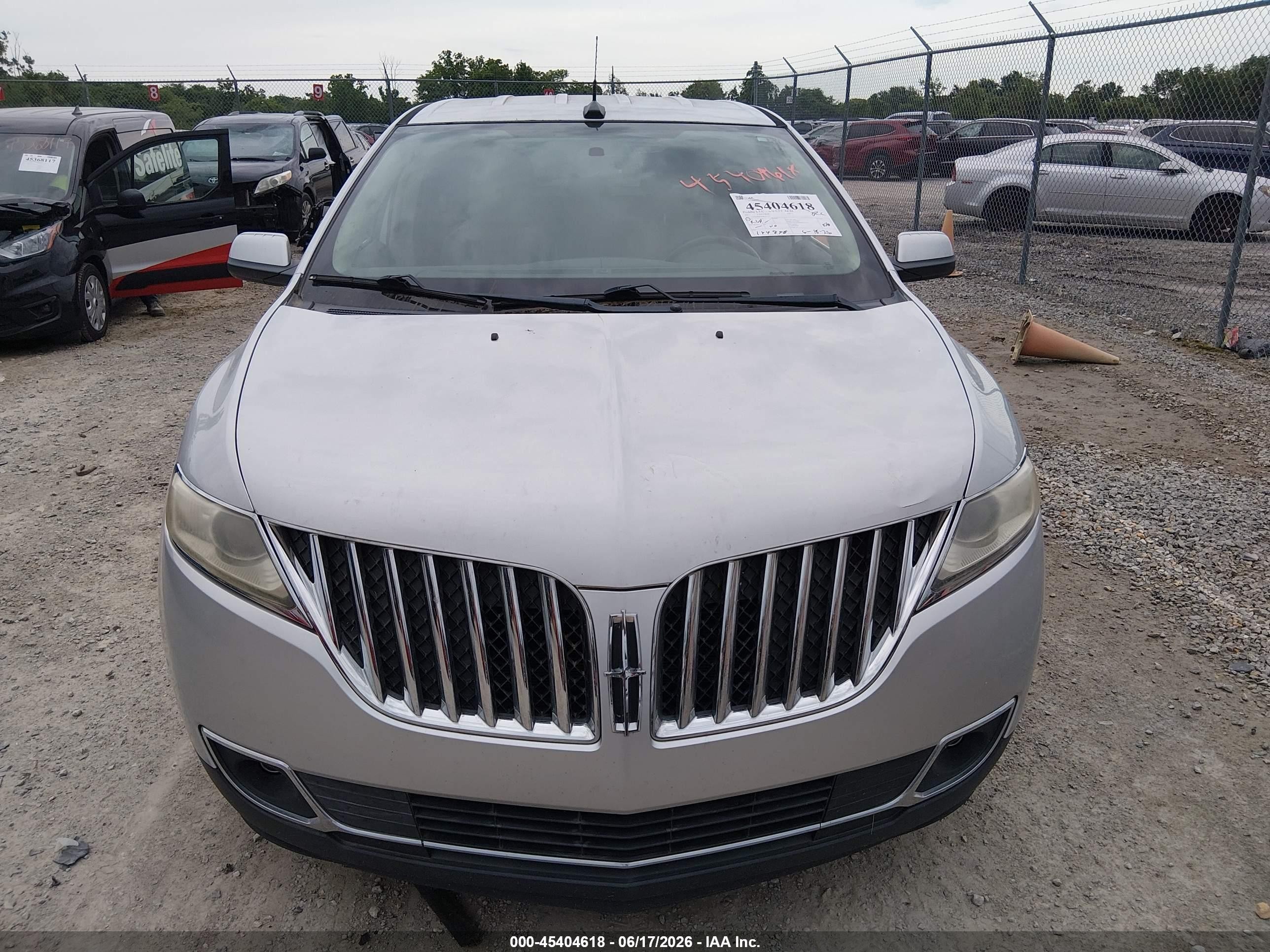 2011 Lincoln Mkx   Gray vin: 2LMDJ8JK4BBJ27574