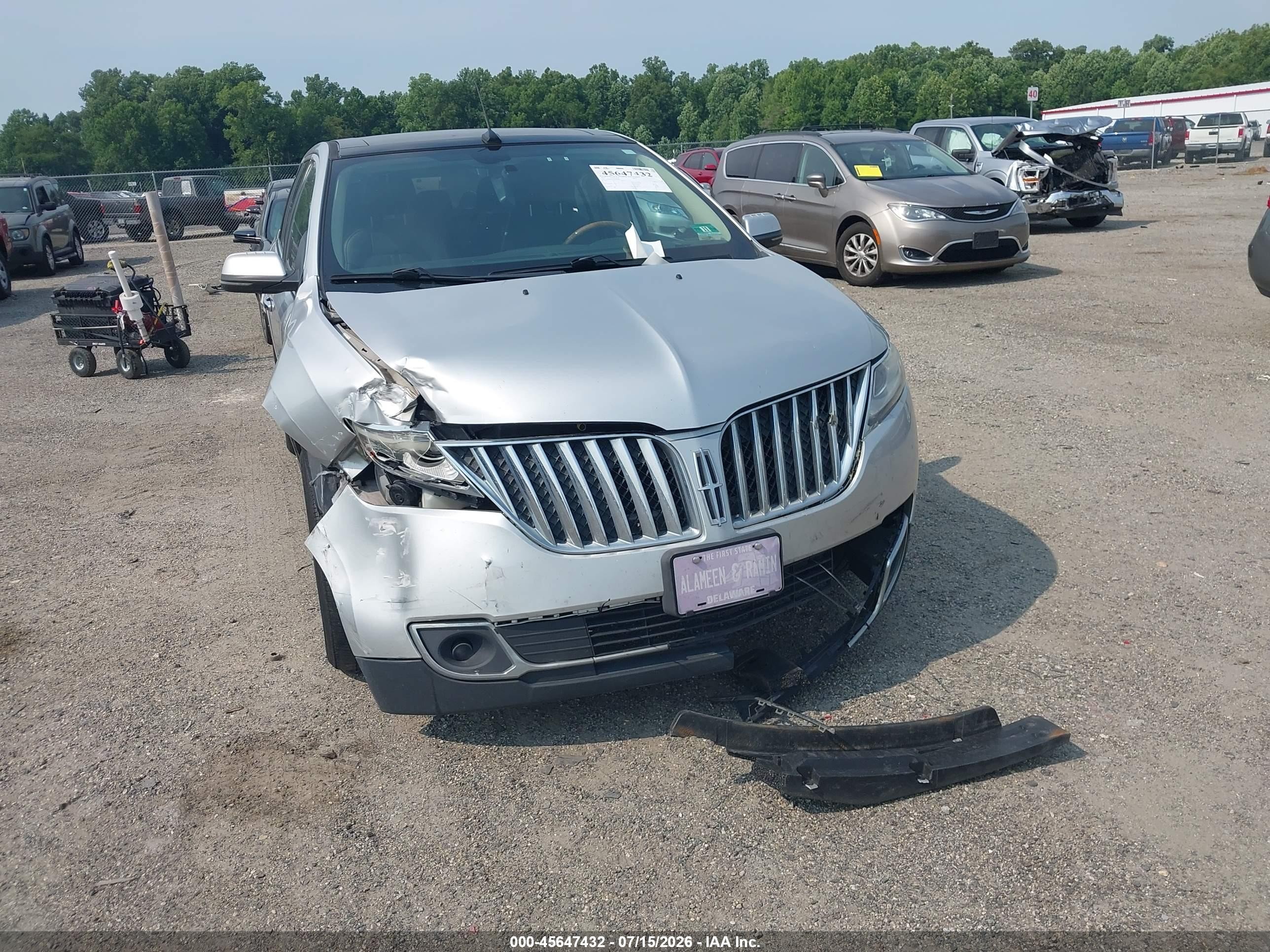 2013 Lincoln Mkx   Silver vin: 2LMDJ8JK4DBL06863