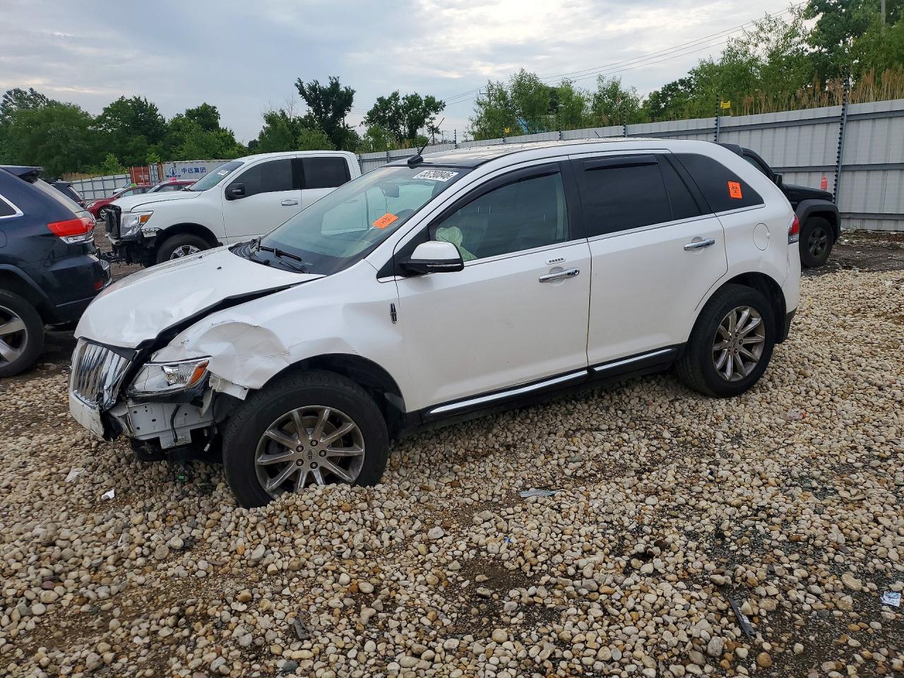 2014 Lincoln Mkx White vin: 2LMDJ8JK4EBL07710