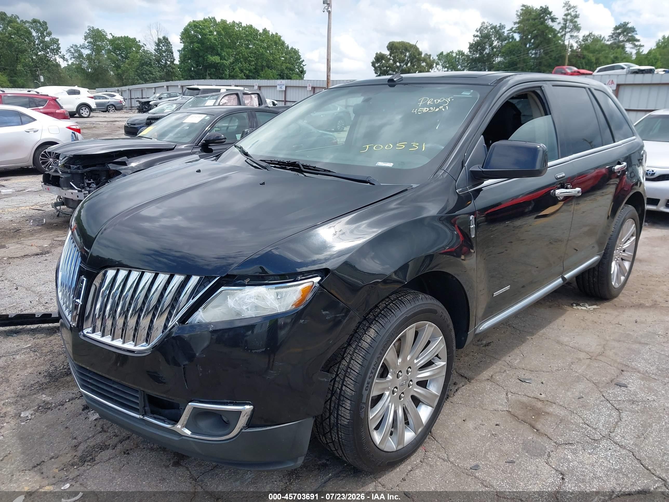 2011 Lincoln Mkx   Black vin: 2LMDJ8JK5BBJ00531