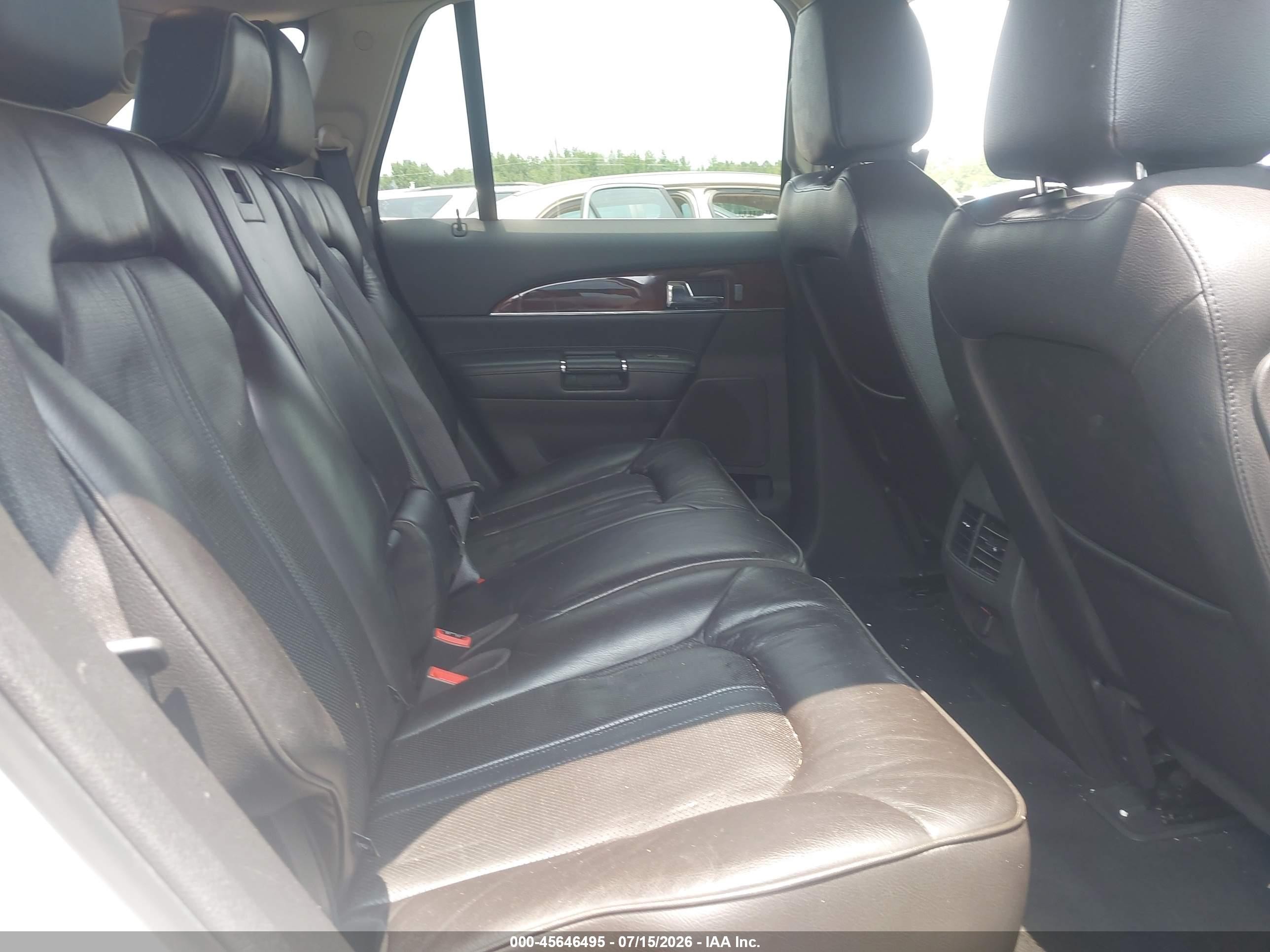2012 Lincoln Mkx   White vin: 2LMDJ8JK5CBL09592