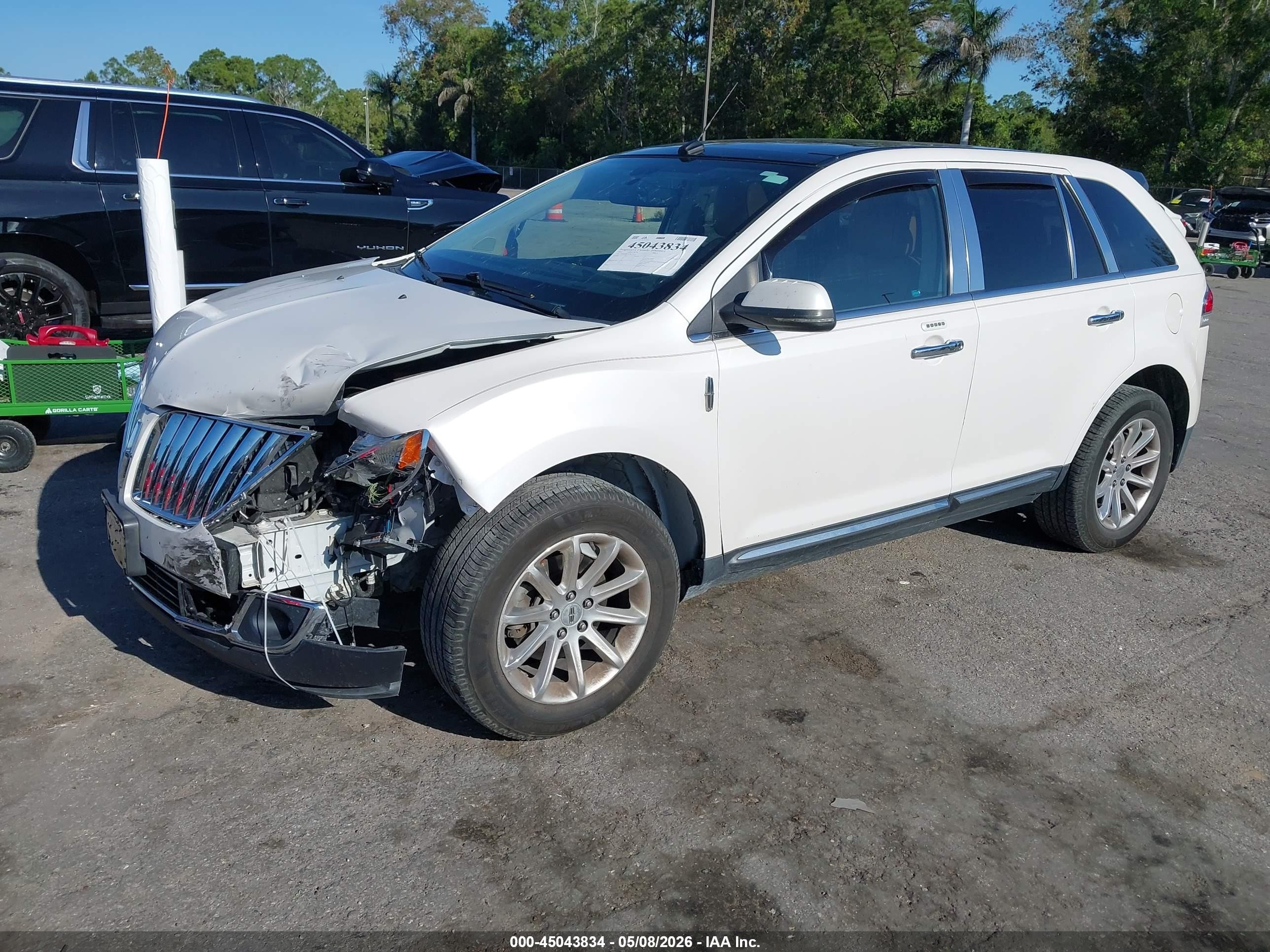 2012 Lincoln Mkx   White vin: 2LMDJ8JK5CBL17773
