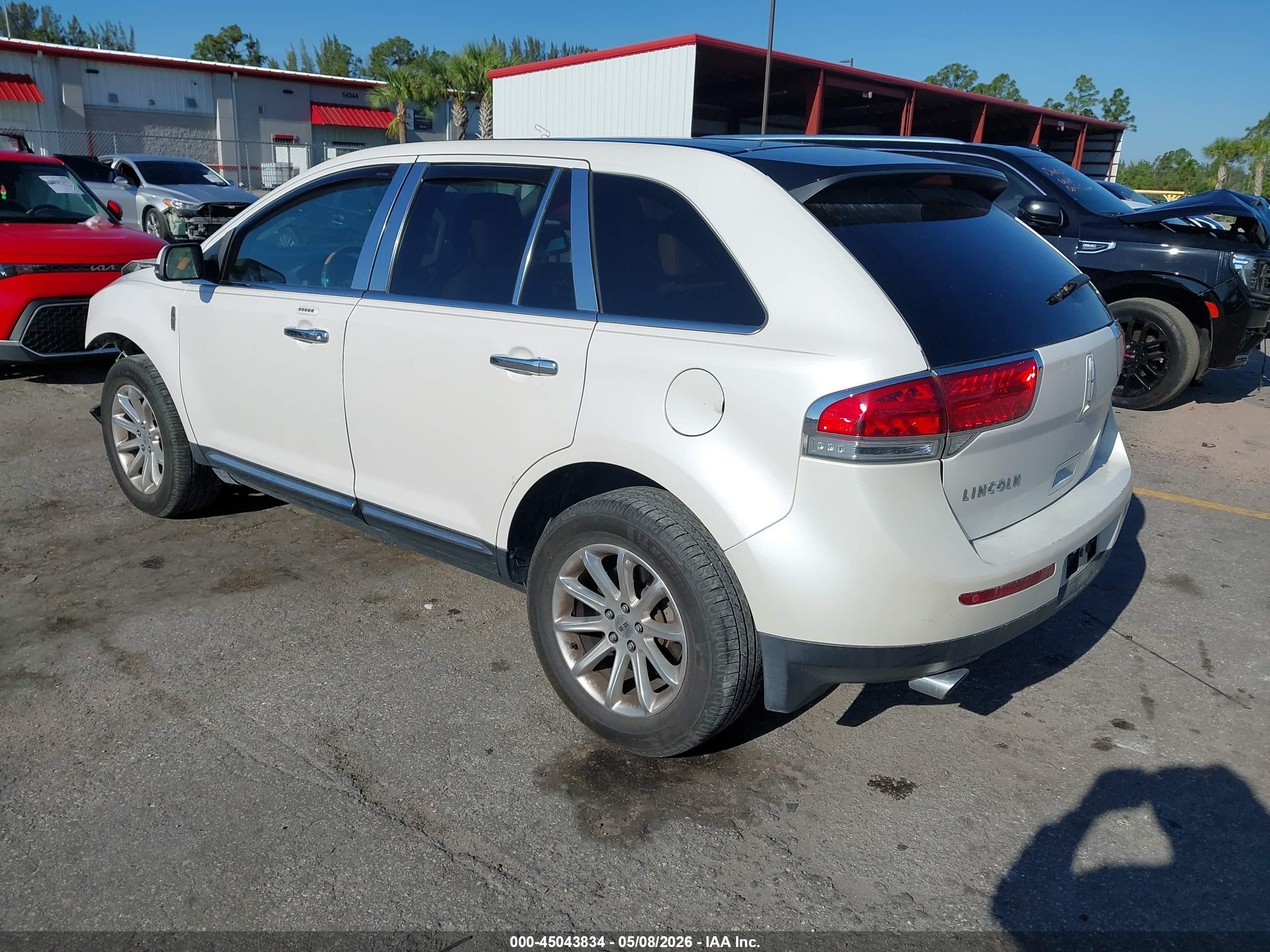 2012 Lincoln Mkx   White vin: 2LMDJ8JK5CBL17773