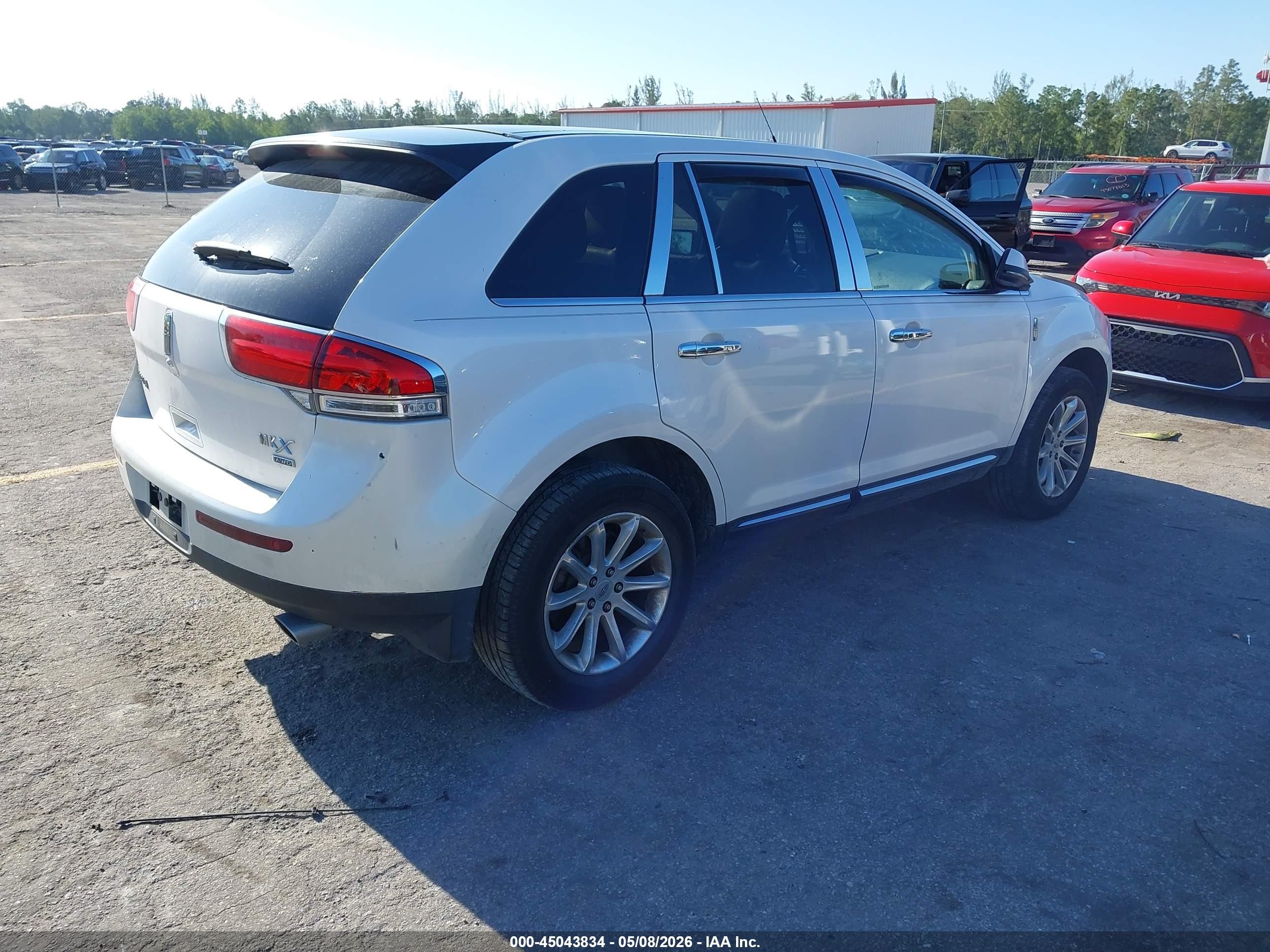 2012 Lincoln Mkx   White vin: 2LMDJ8JK5CBL17773