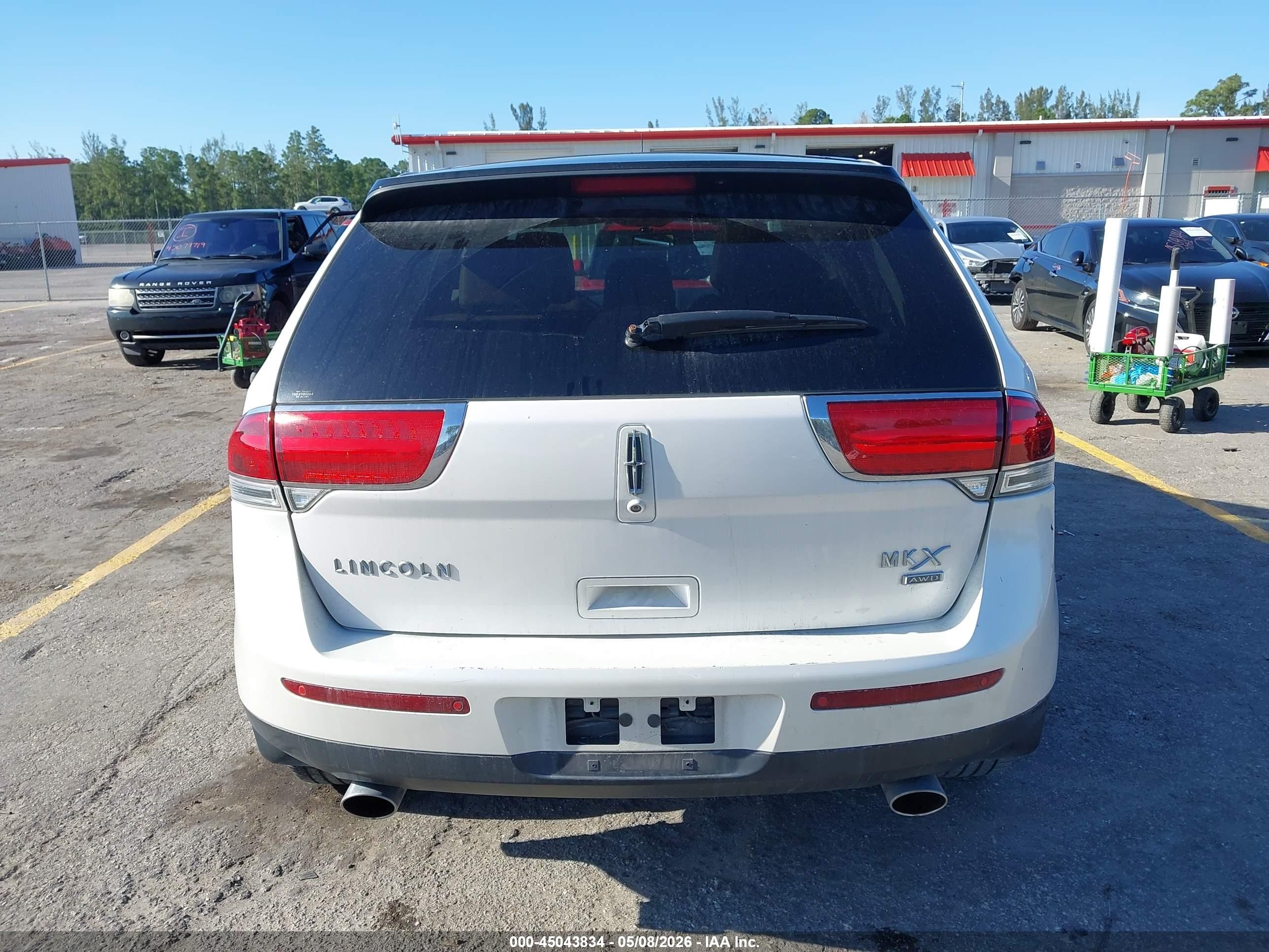 2012 Lincoln Mkx   White vin: 2LMDJ8JK5CBL17773