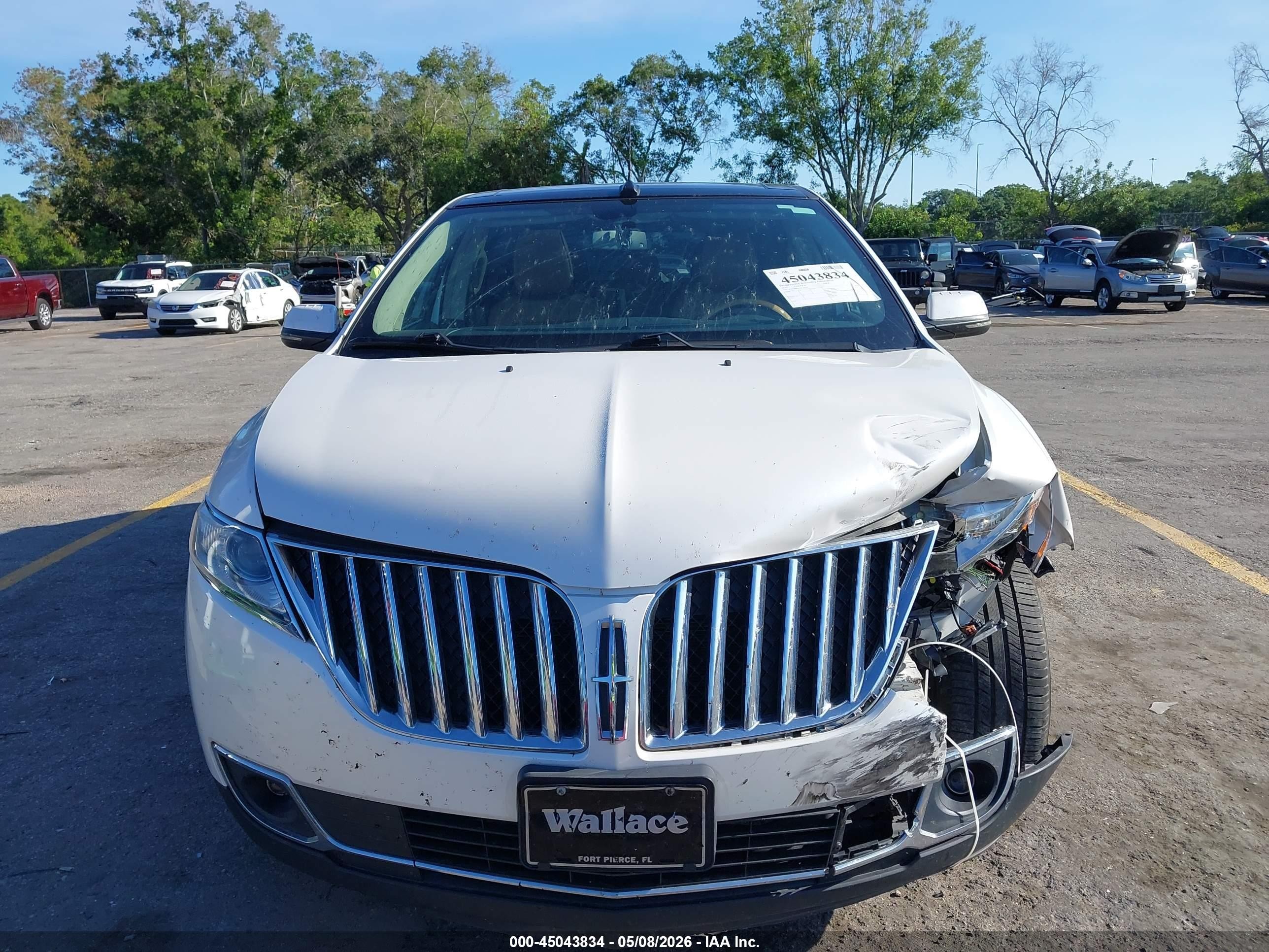 2012 Lincoln Mkx   White vin: 2LMDJ8JK5CBL17773