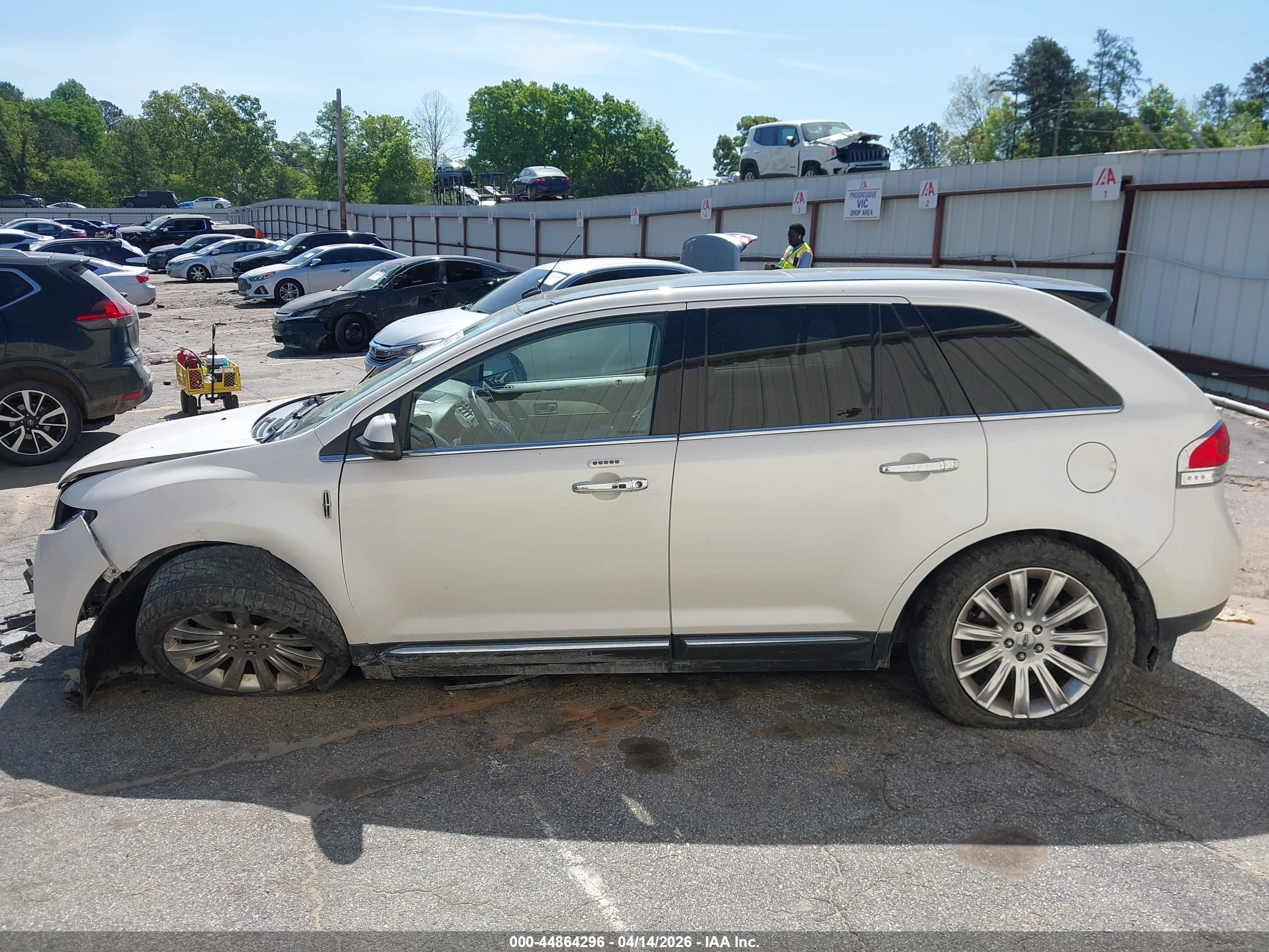 2013 Lincoln Mkx   White vin: 2LMDJ8JK5DBL26474