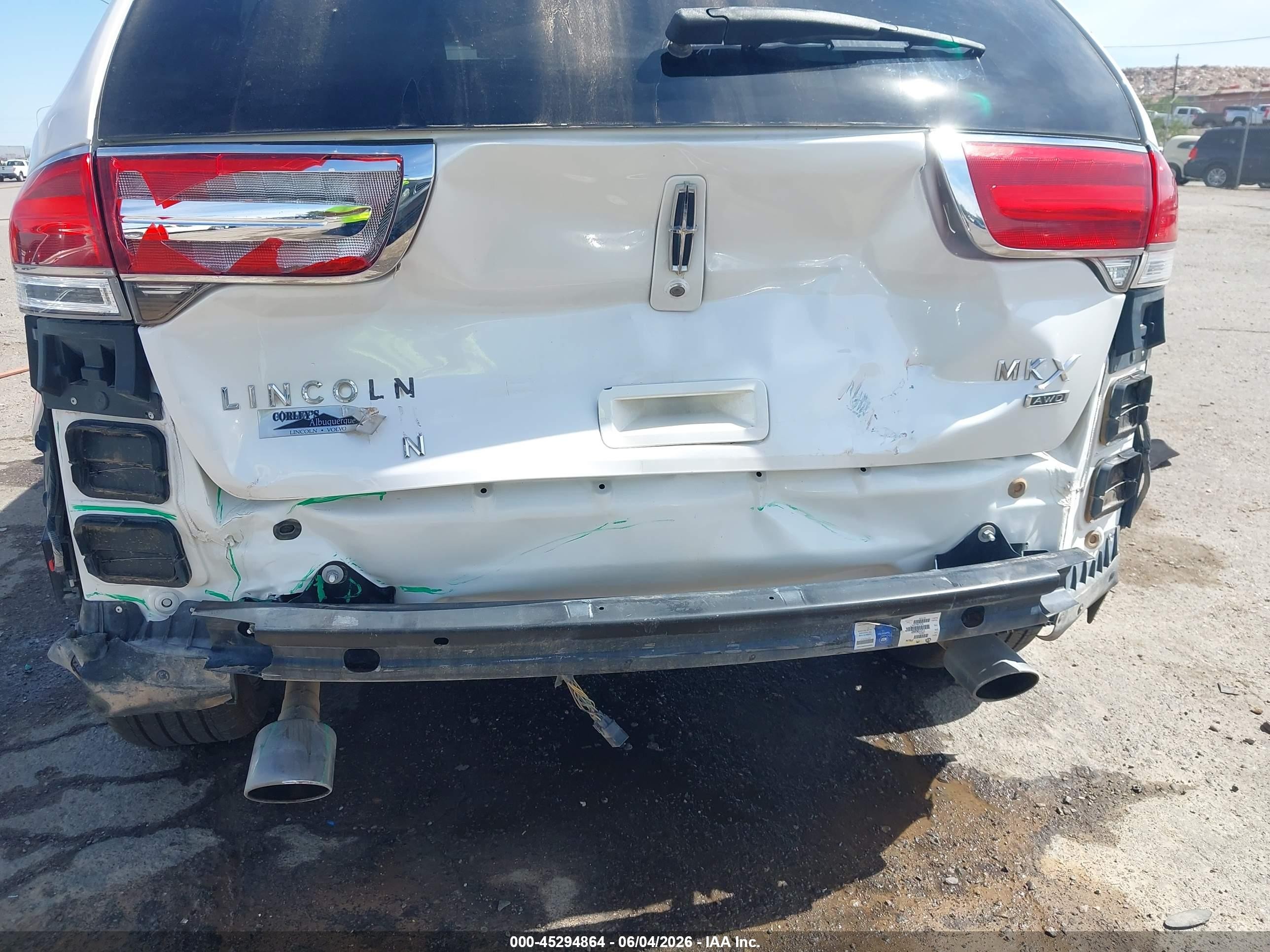 2014 Lincoln Mkx White vin: 2LMDJ8JK5EBL03116