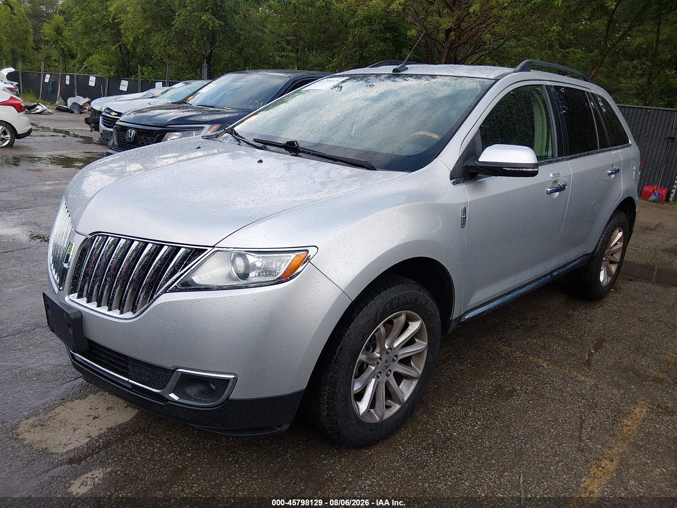 2014 Lincoln Mkx   Silver vin: 2LMDJ8JK5EBL06727