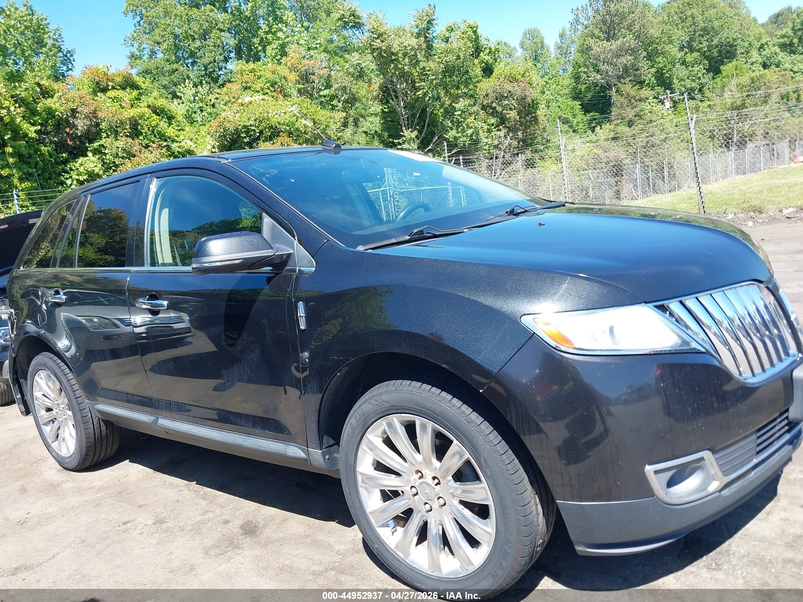 2015 Lincoln Mkx   Black vin: 2LMDJ8JK5FBL27451