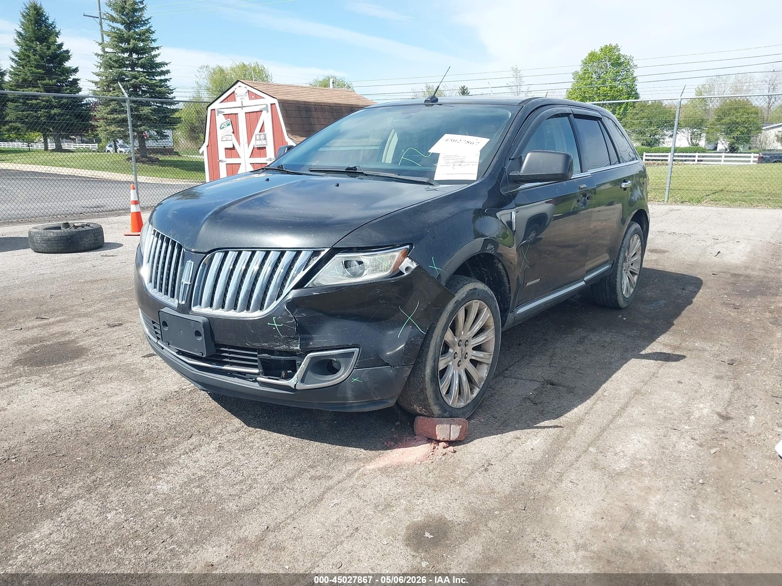 2011 Lincoln Mkx   Черный vin: 2LMDJ8JK6BBJ02465