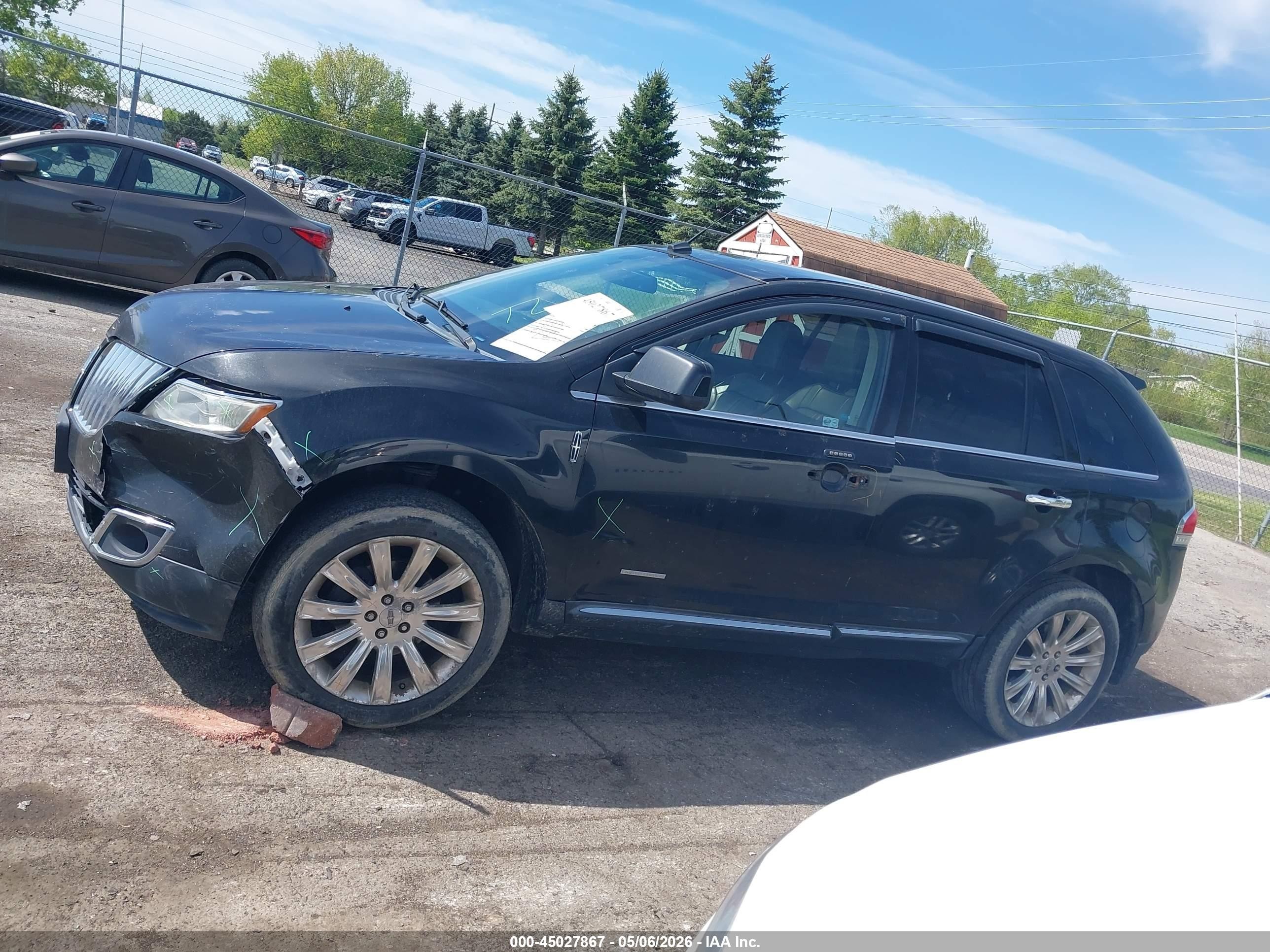 2011 Lincoln Mkx   Черный vin: 2LMDJ8JK6BBJ02465