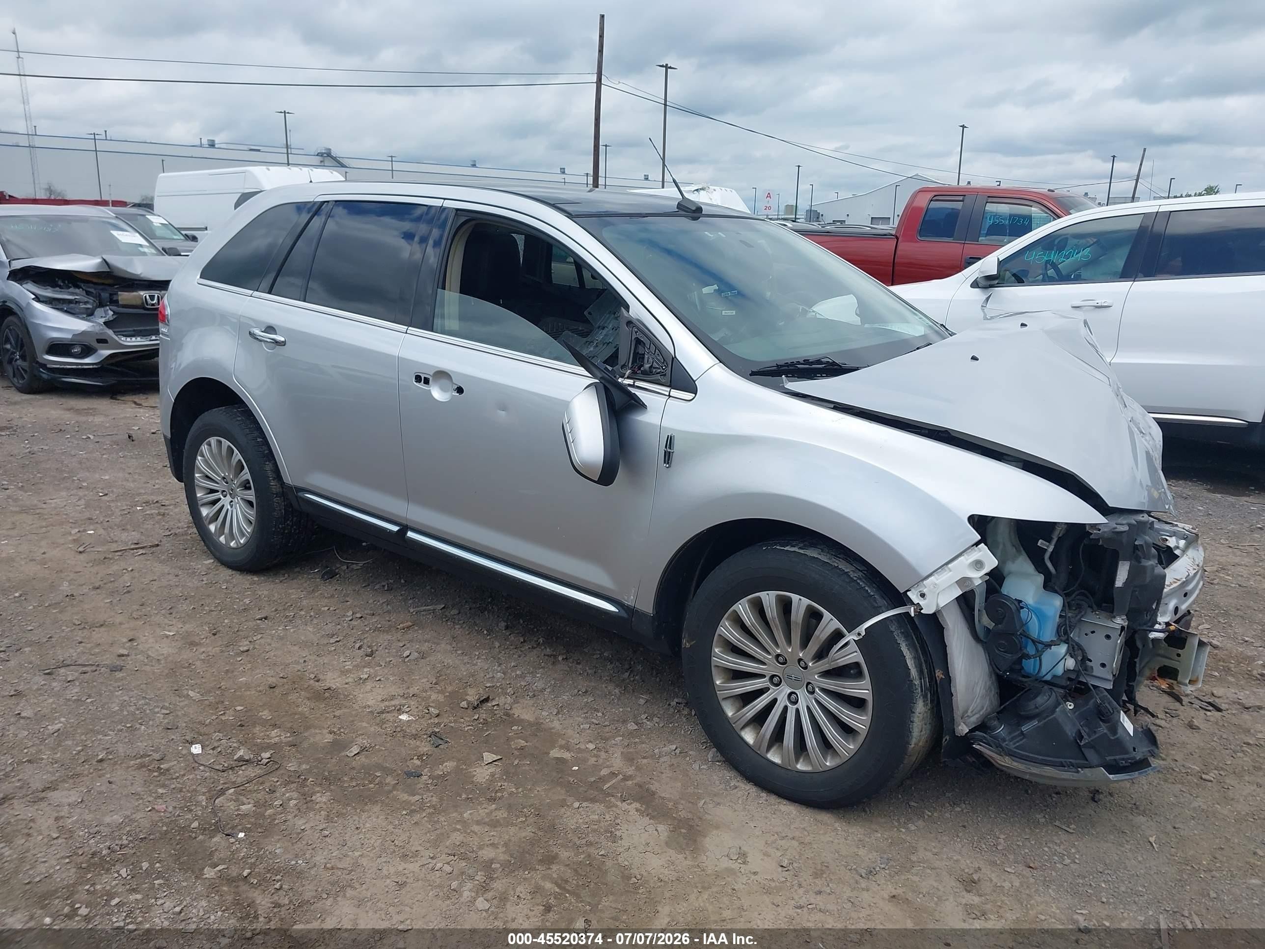 2012 Lincoln Mkx   Silver vin: 2LMDJ8JK6CBL07852