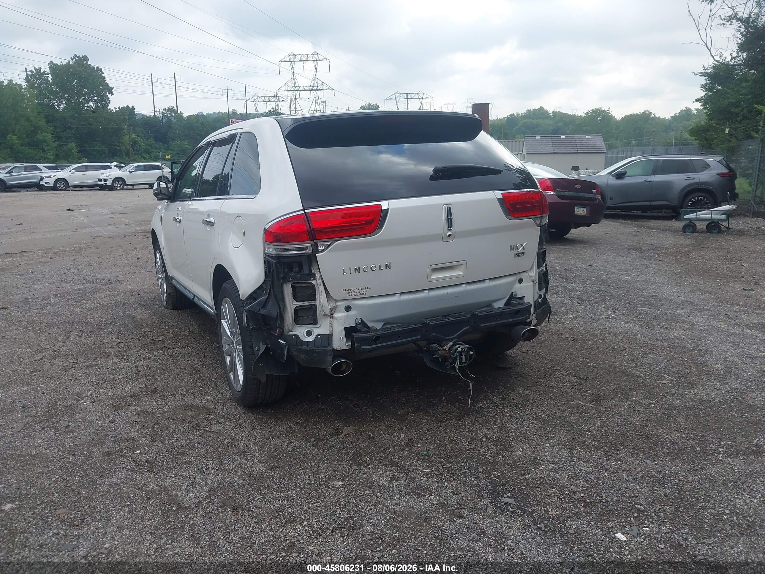 2013 Lincoln Mkx   White vin: 2LMDJ8JK6DBL11188