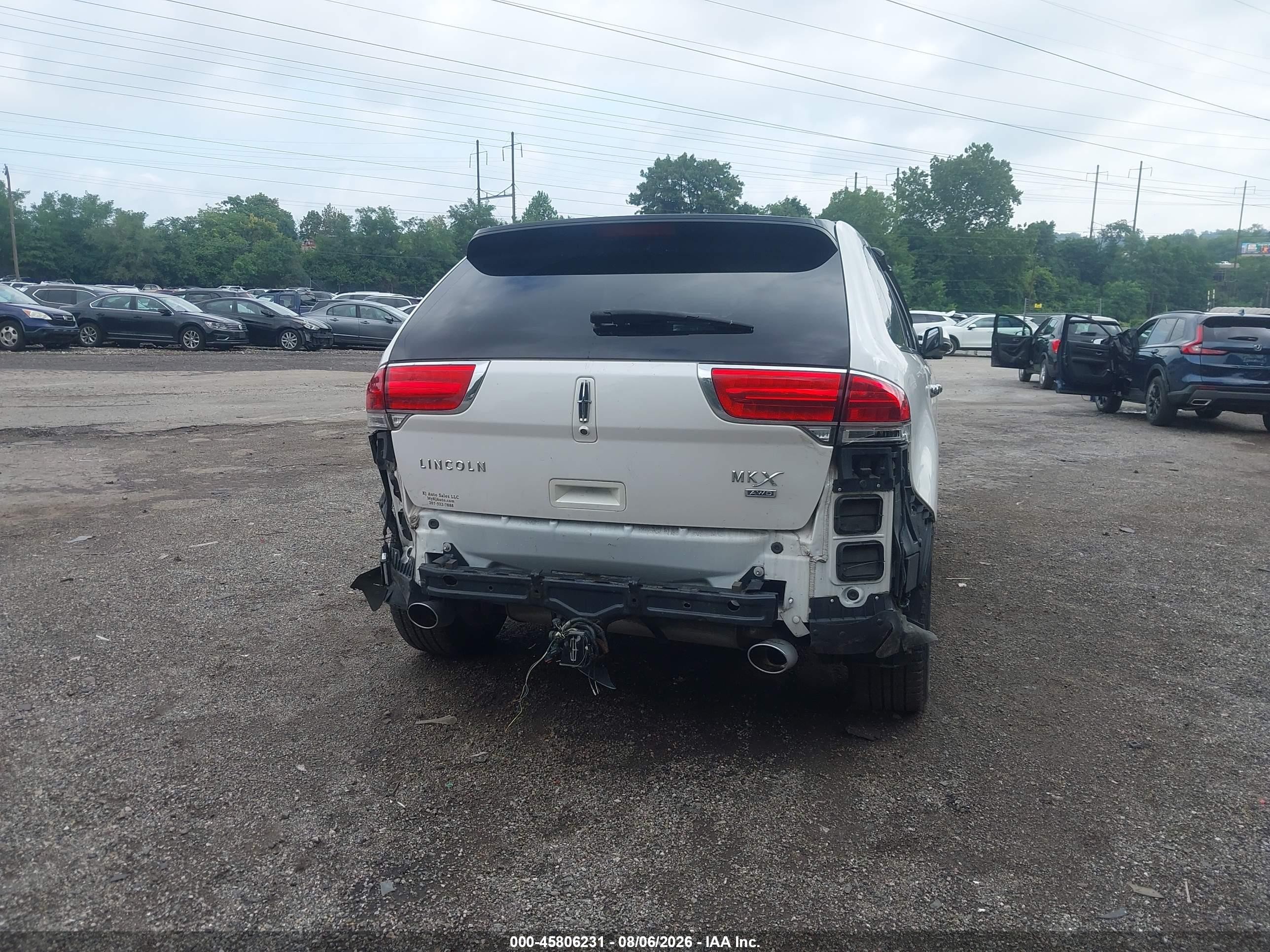 2013 Lincoln Mkx   White vin: 2LMDJ8JK6DBL11188