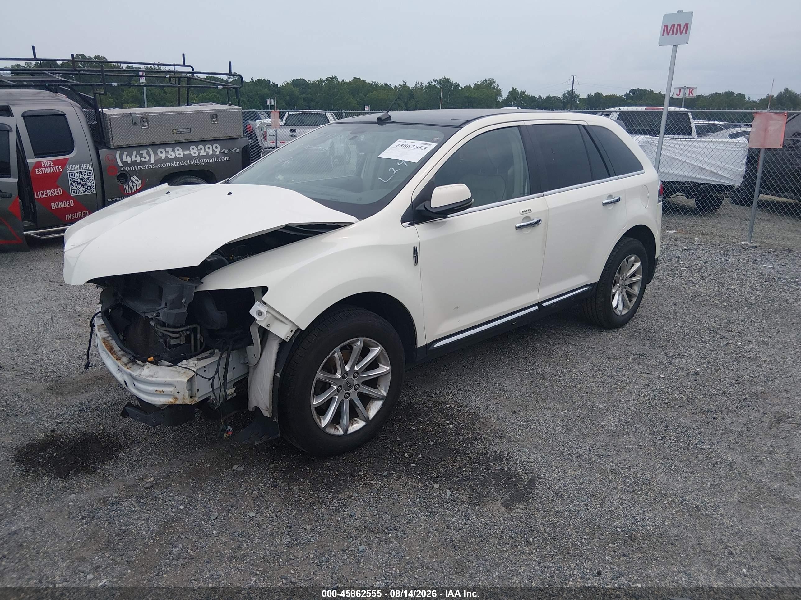 2013 Lincoln Mkx   Cream vin: 2LMDJ8JK6DBL24393