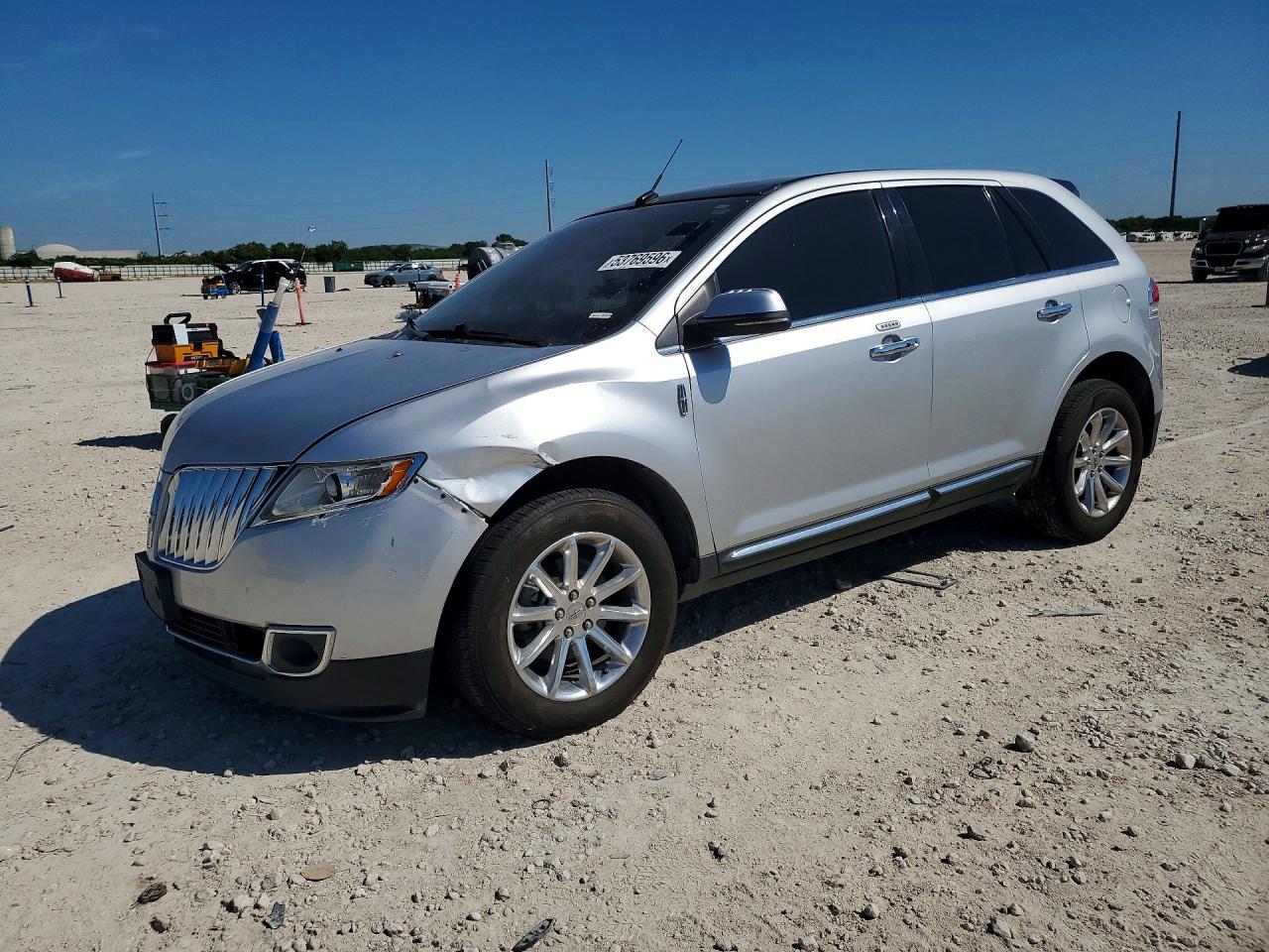 2013 Lincoln Mkx Silver vin: 2LMDJ8JK6DBL35751