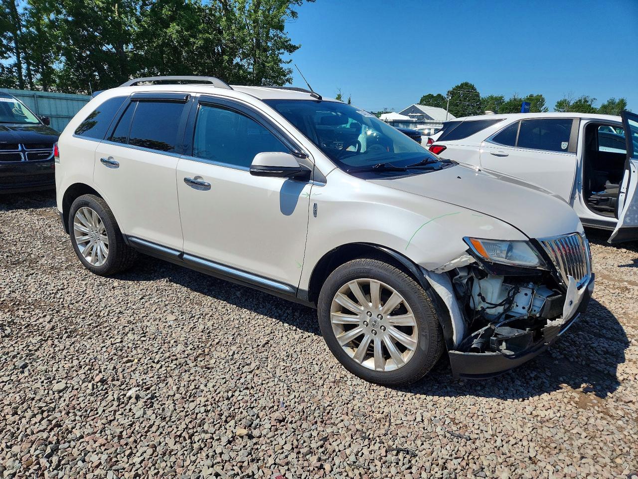 2015 Lincoln Mkx White vin: 2LMDJ8JK6FBL24445